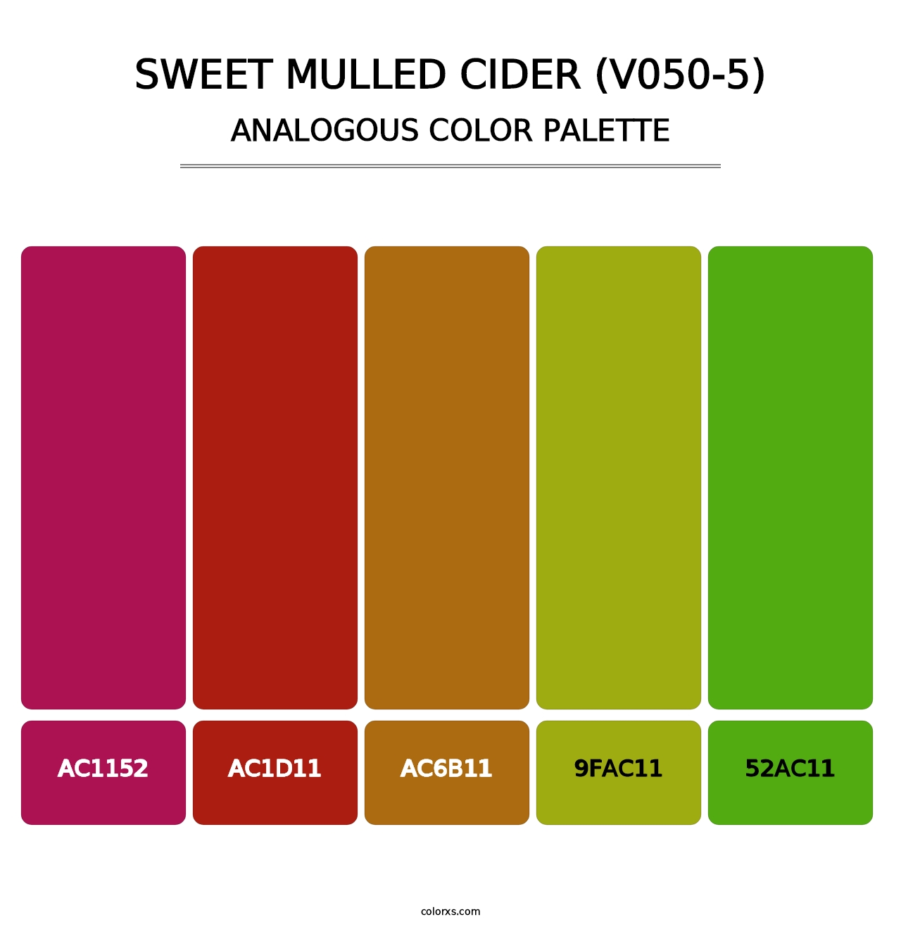 Sweet Mulled Cider (V050-5) - Analogous Color Palette