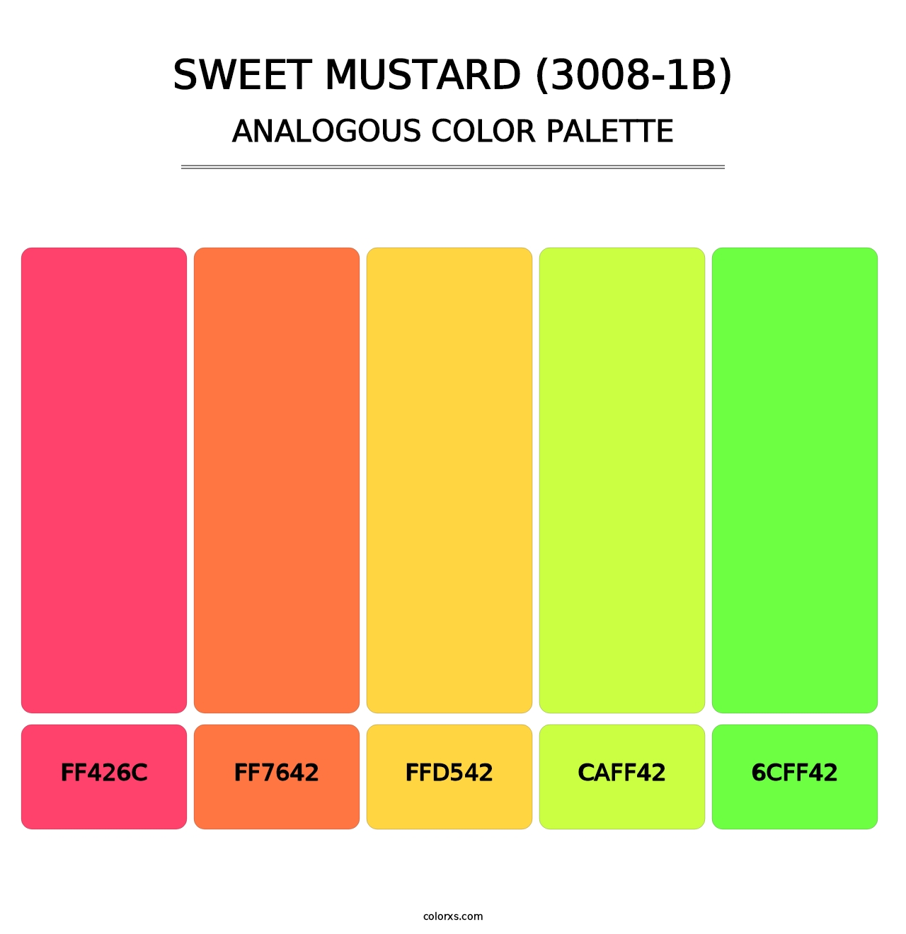 Sweet Mustard (3008-1B) - Analogous Color Palette
