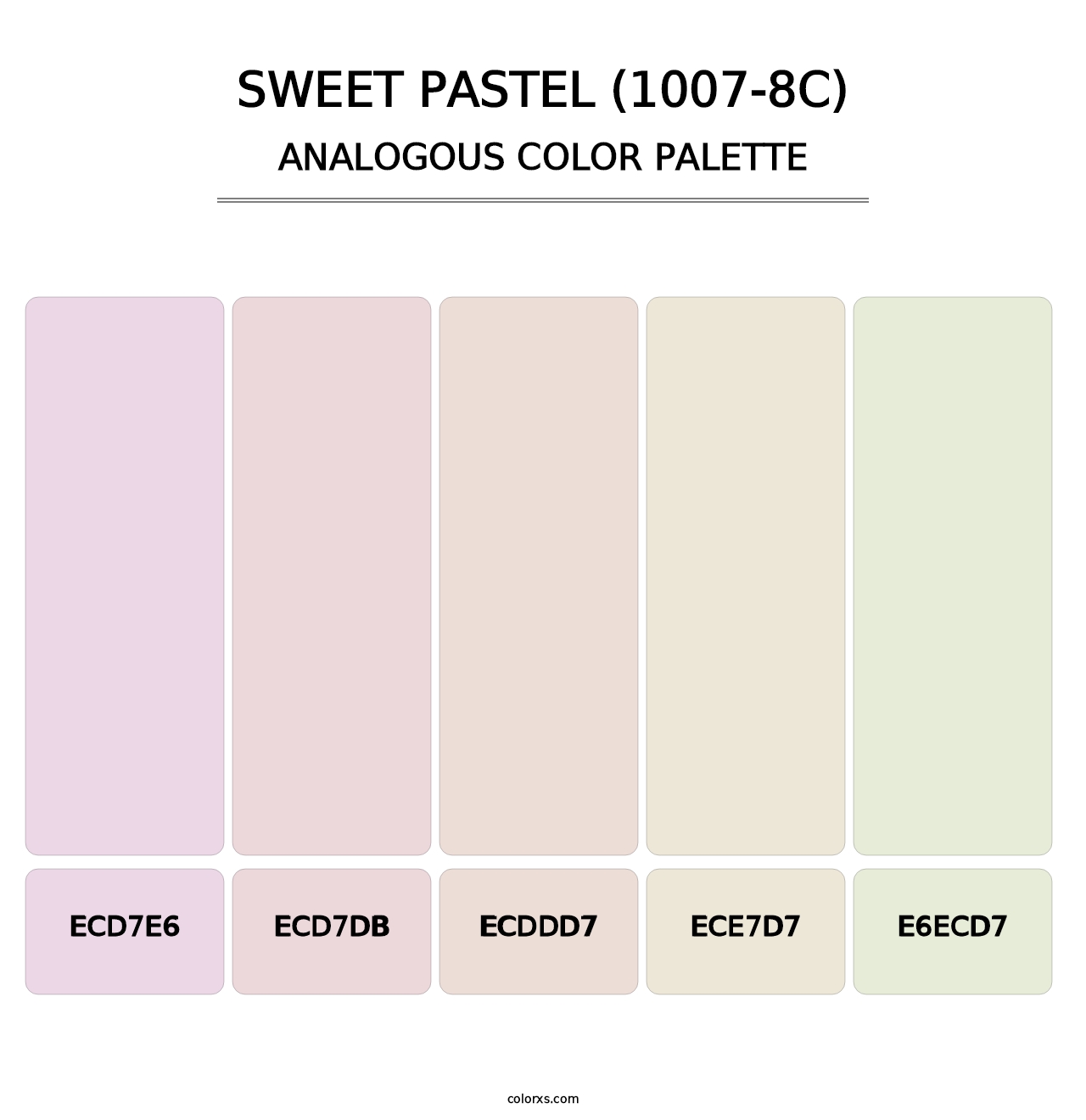 Sweet Pastel (1007-8C) - Analogous Color Palette