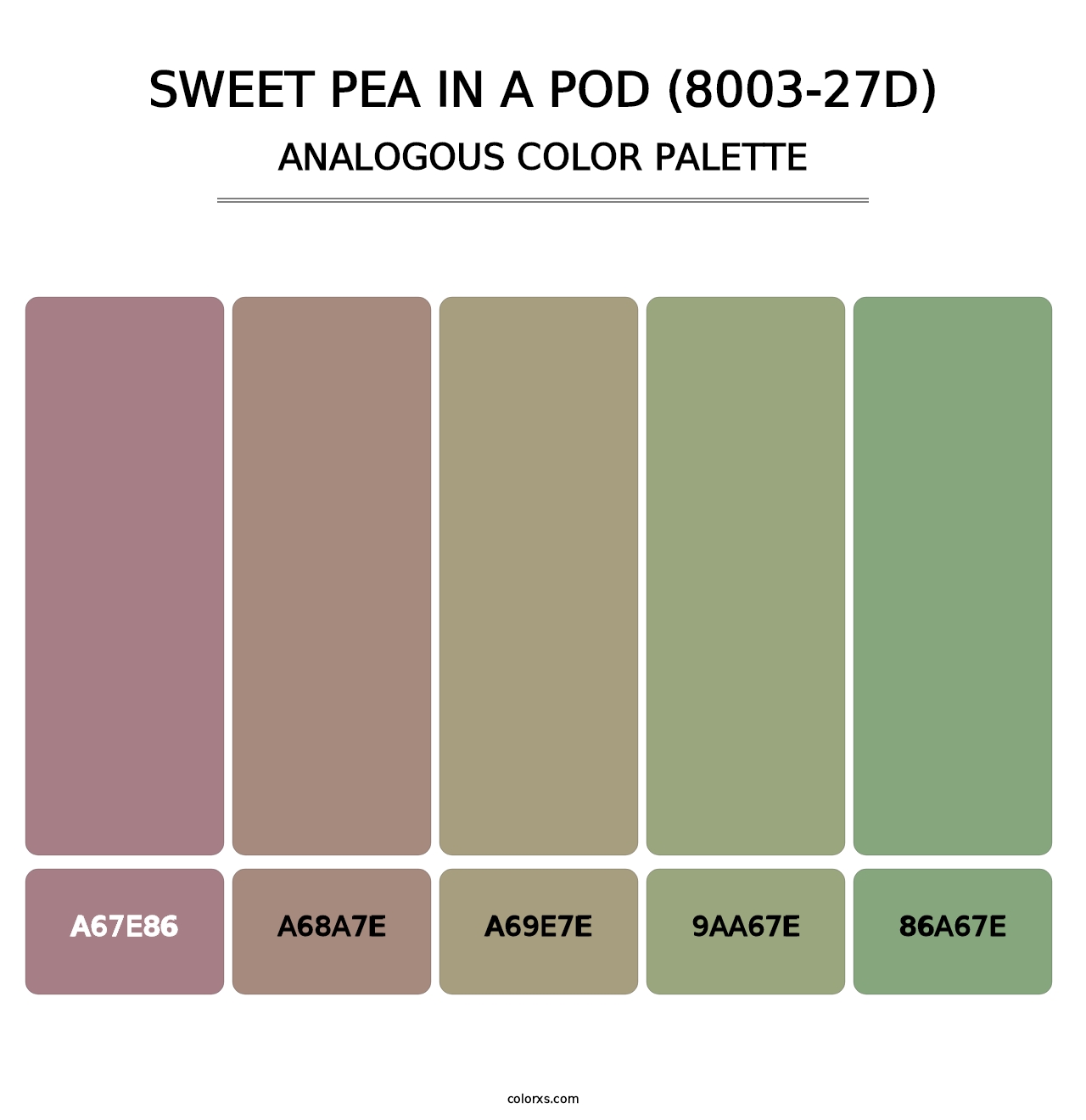 Sweet Pea in a Pod (8003-27D) - Analogous Color Palette