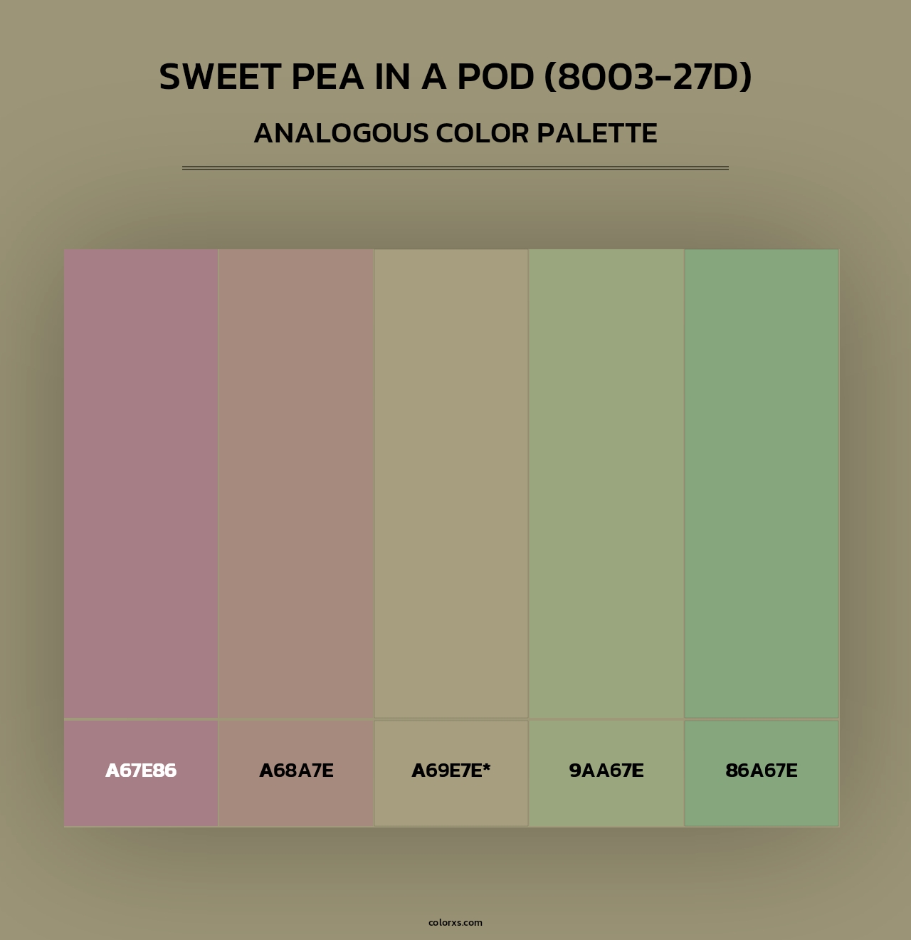 Sweet Pea in a Pod (8003-27D) - Analogous Color Palette