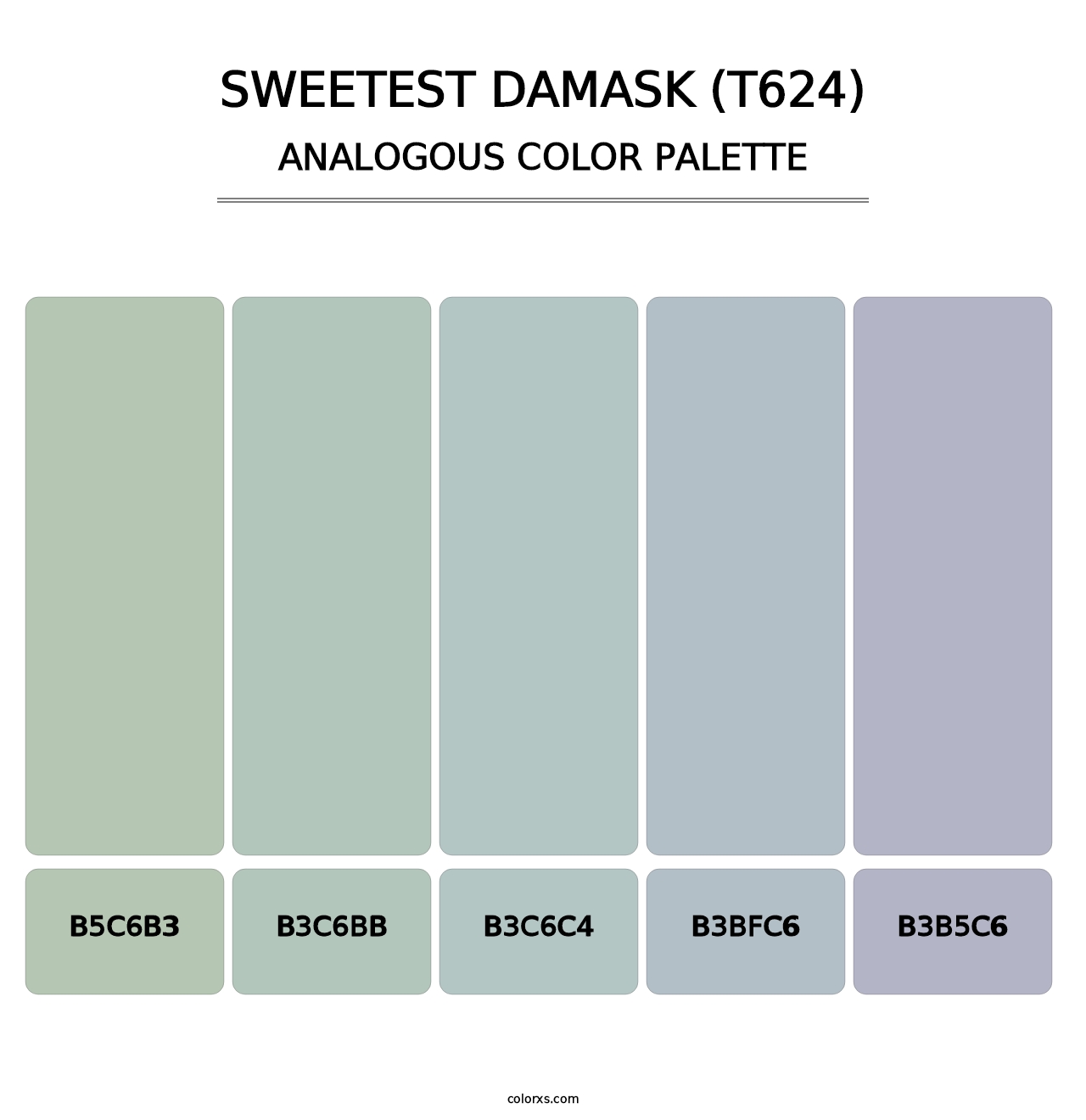 Sweetest Damask (T624) - Analogous Color Palette