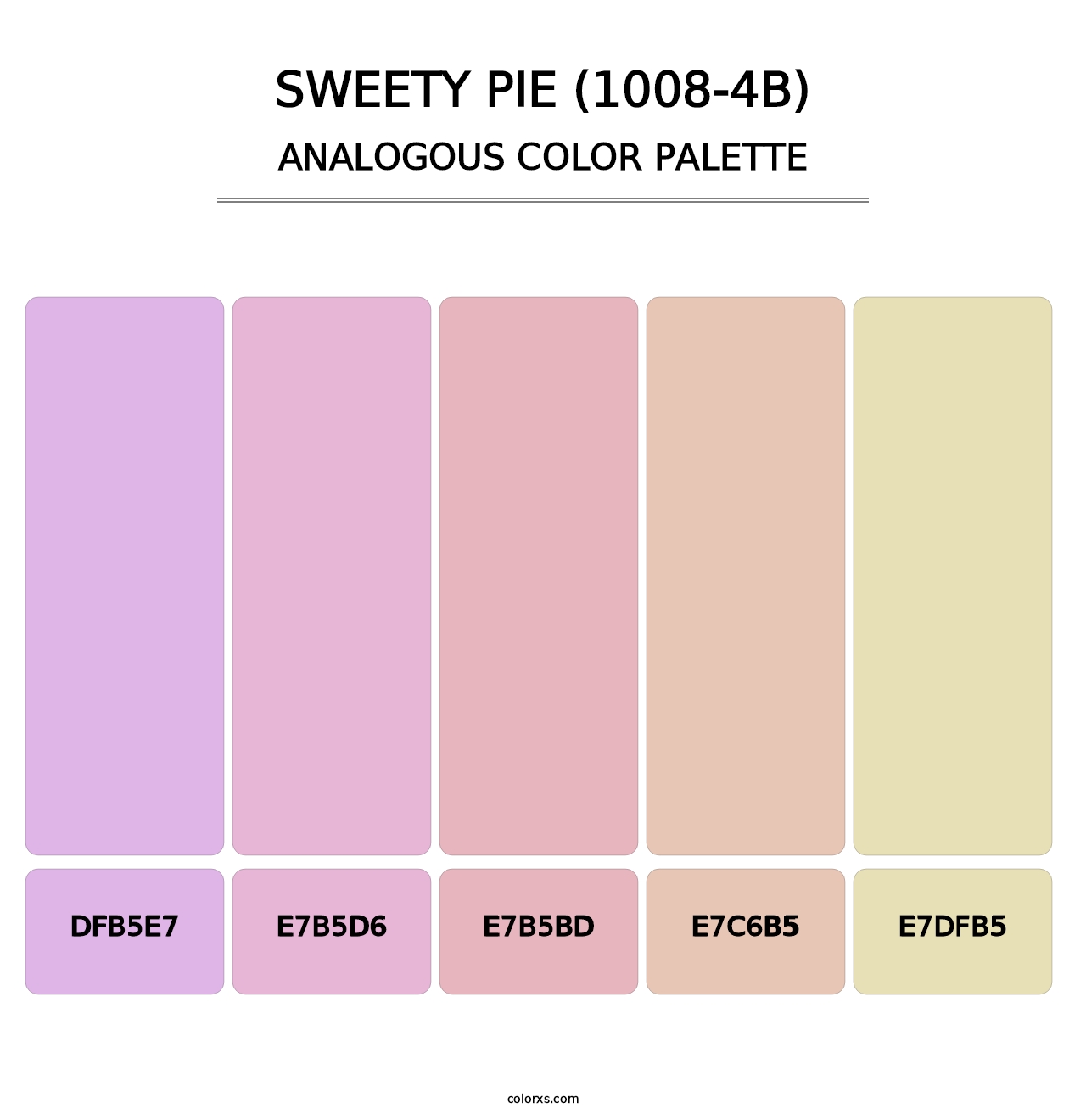 Sweety Pie (1008-4B) - Analogous Color Palette