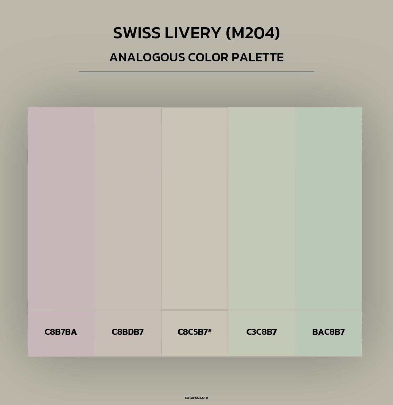 Swiss Livery (M204) - Analogous Color Palette