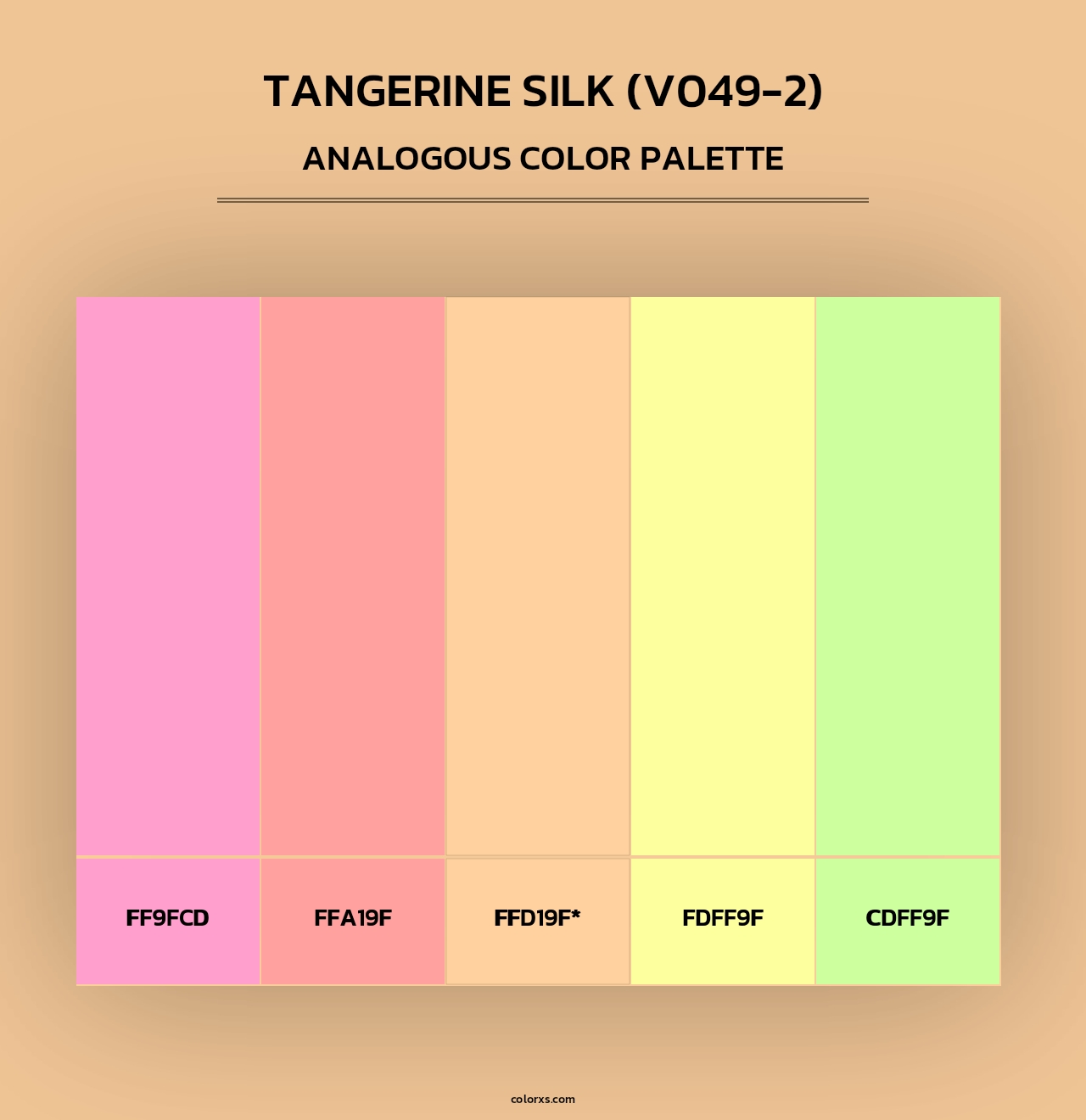 Tangerine Silk (V049-2) - Analogous Color Palette