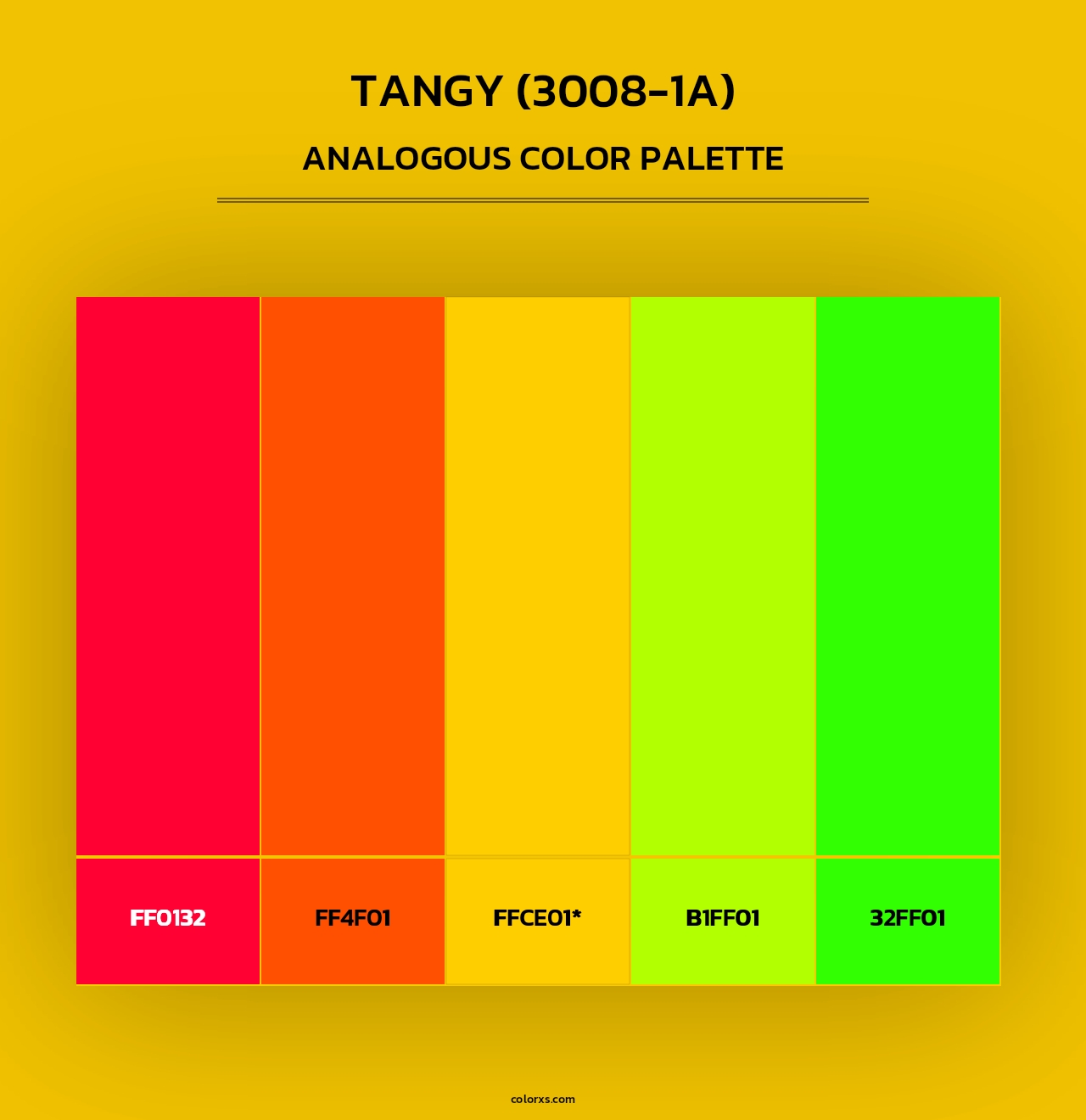 Tangy (3008-1A) - Analogous Color Palette