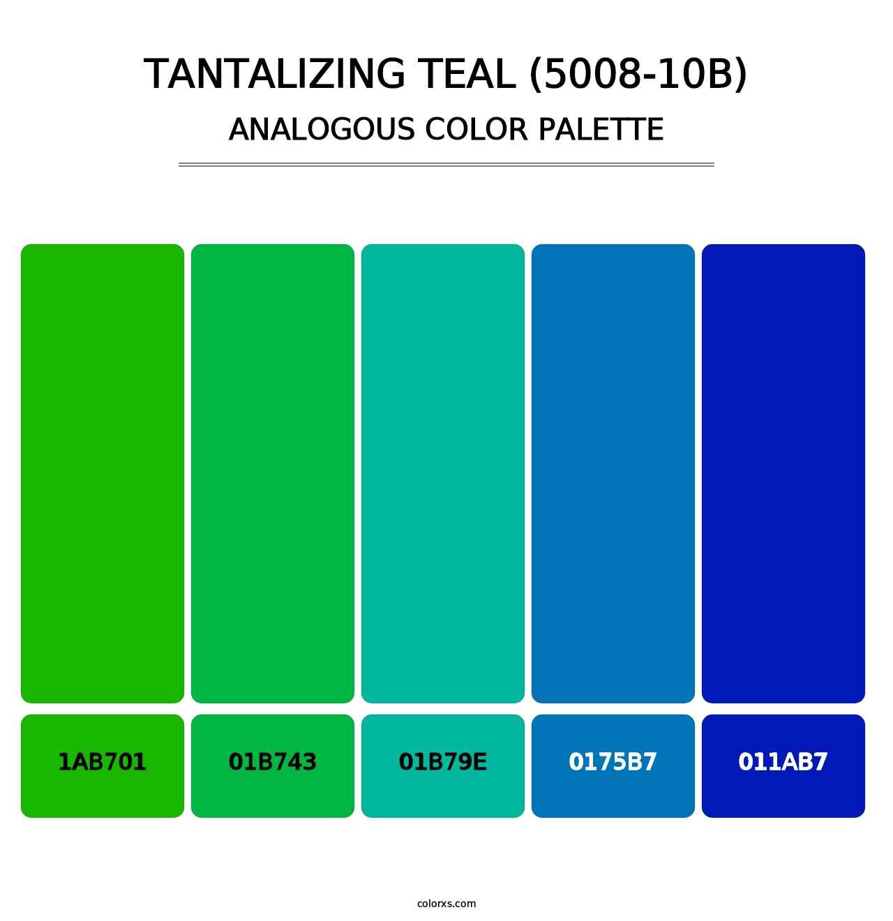 Tantalizing Teal (5008-10B) - Analogous Color Palette