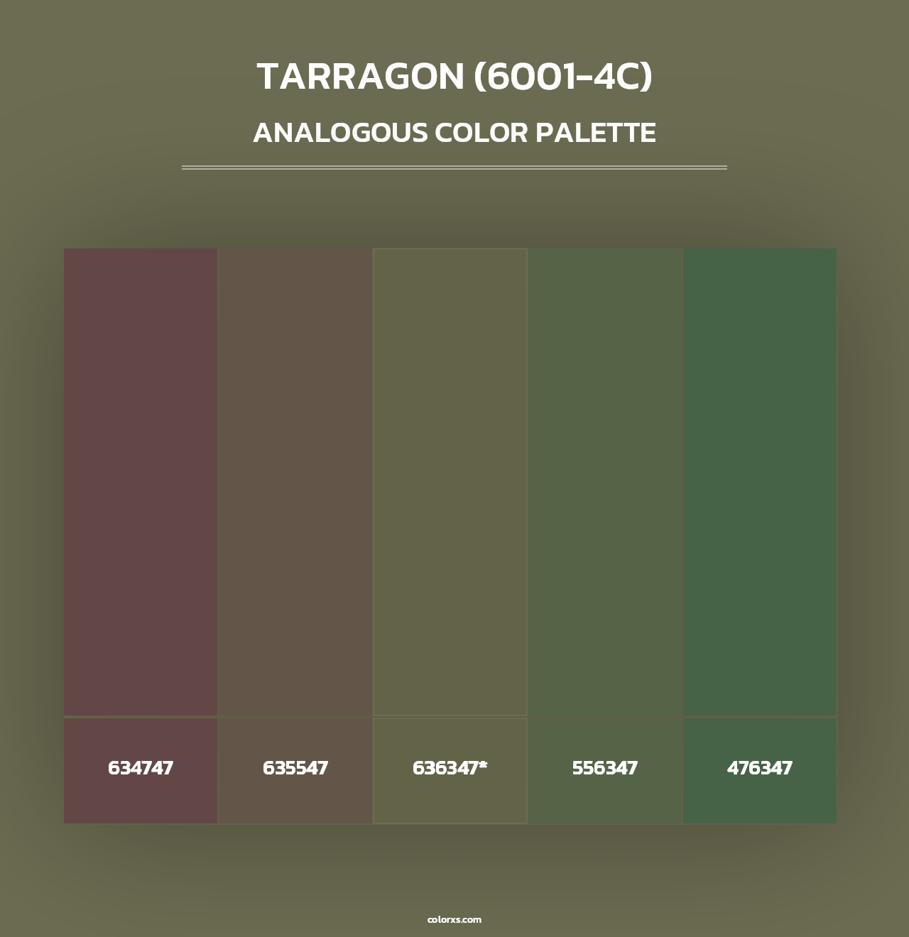 Tarragon (6001-4C) - Analogous Color Palette