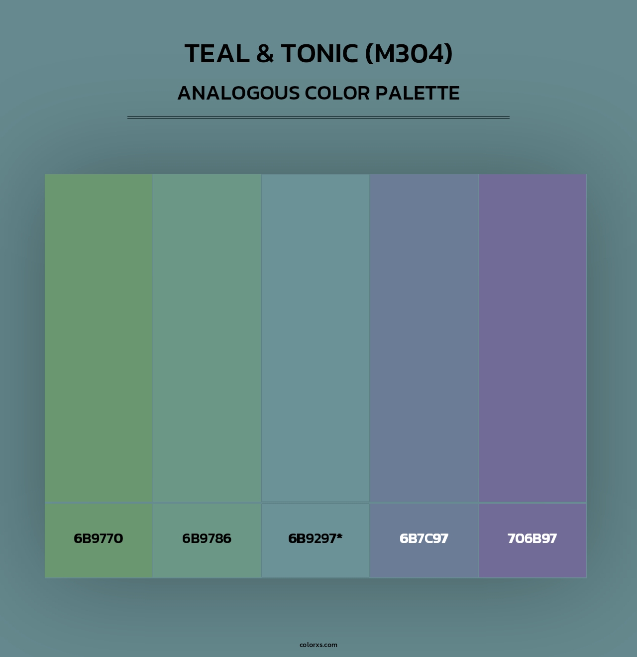 Teal & Tonic (M304) - Analogous Color Palette
