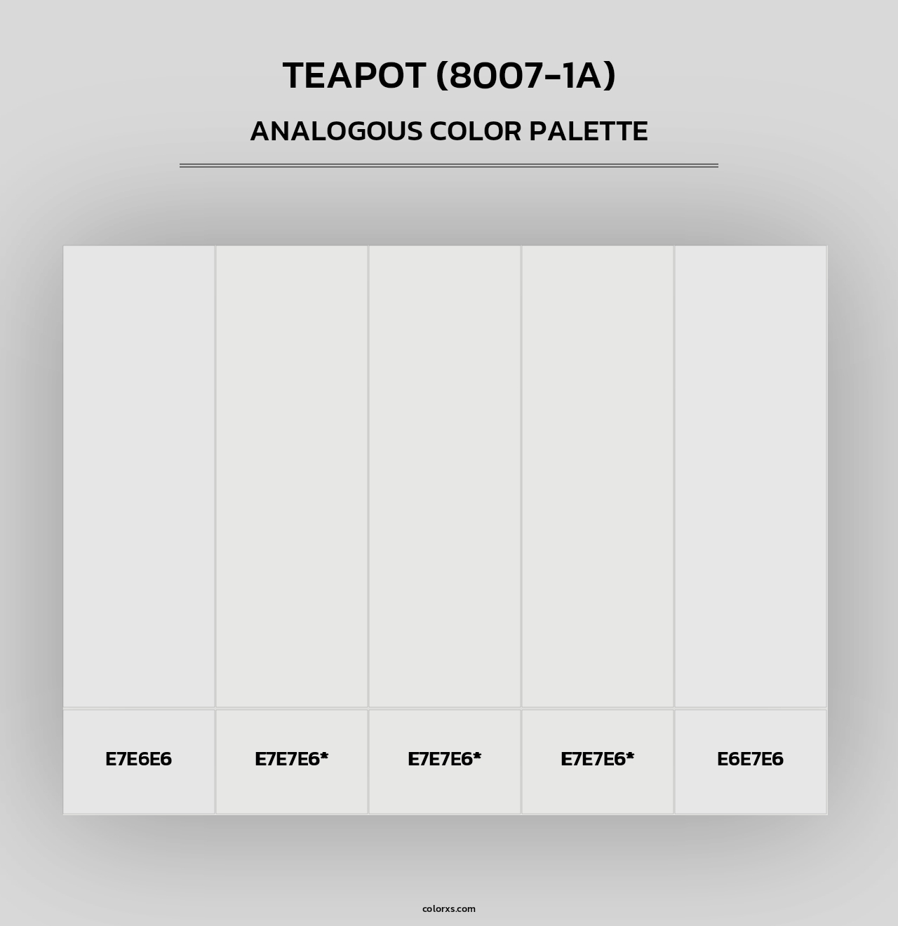 Teapot (8007-1A) - Analogous Color Palette