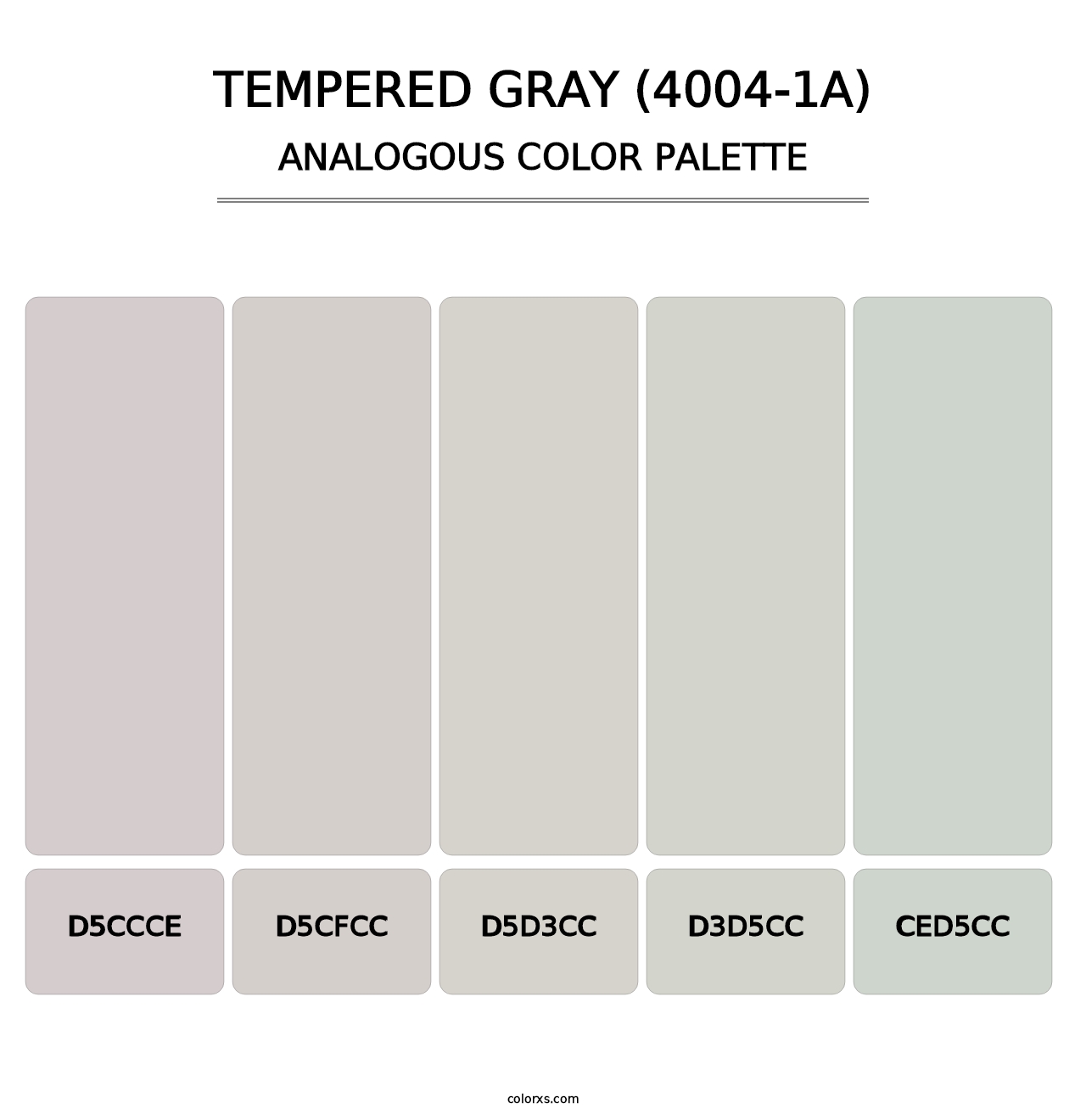 Tempered Gray (4004-1A) - Analogous Color Palette