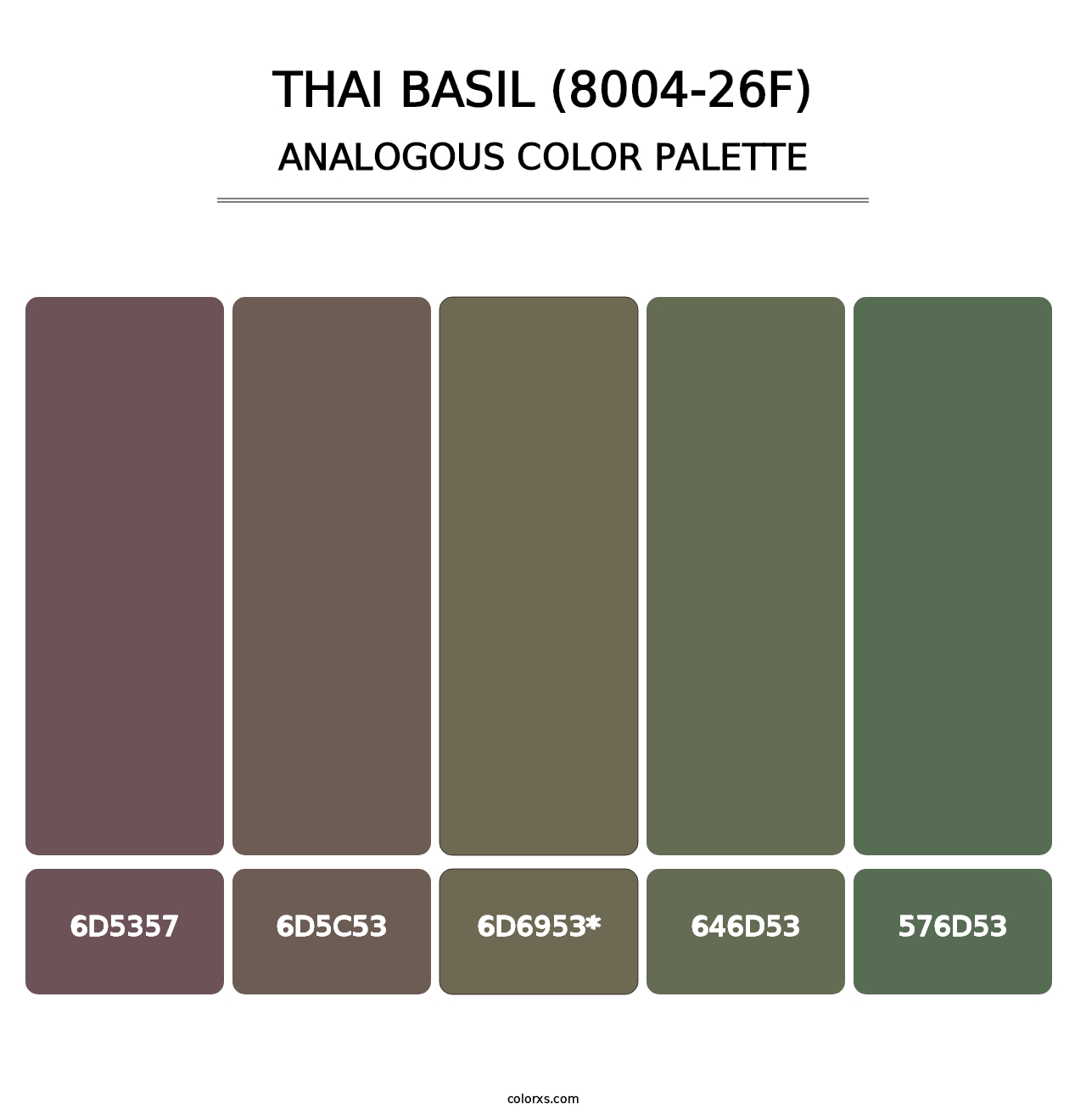 Thai Basil (8004-26F) - Analogous Color Palette