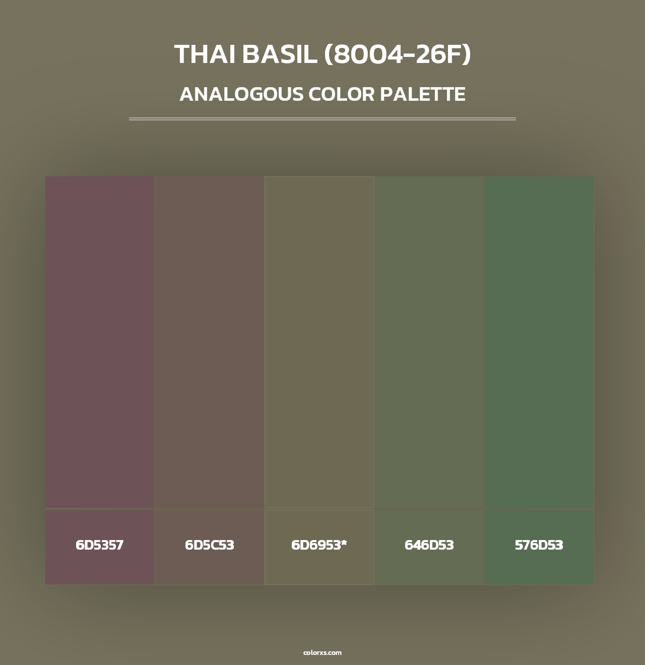 Thai Basil (8004-26F) - Analogous Color Palette