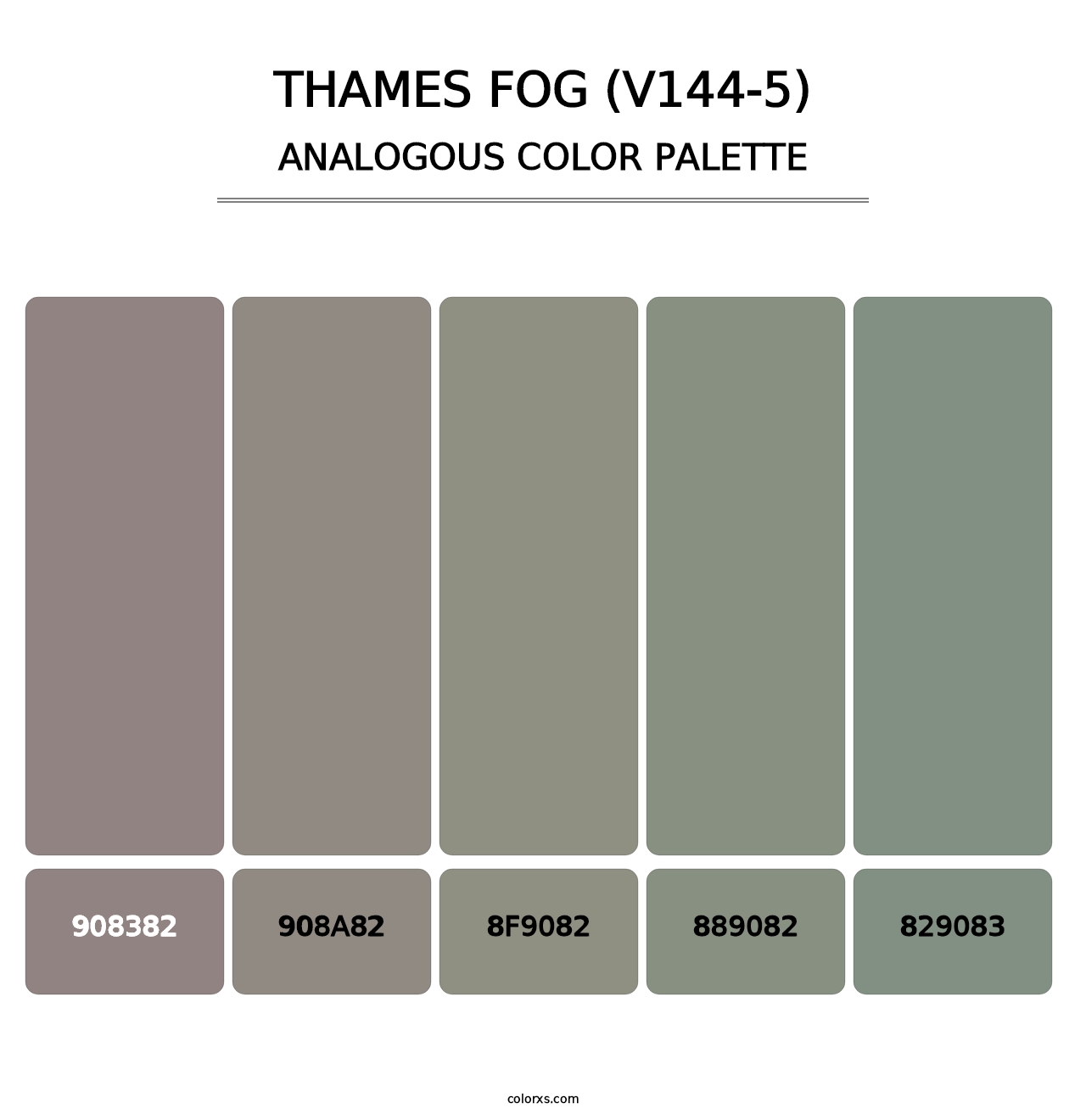 Thames Fog (V144-5) - Analogous Color Palette