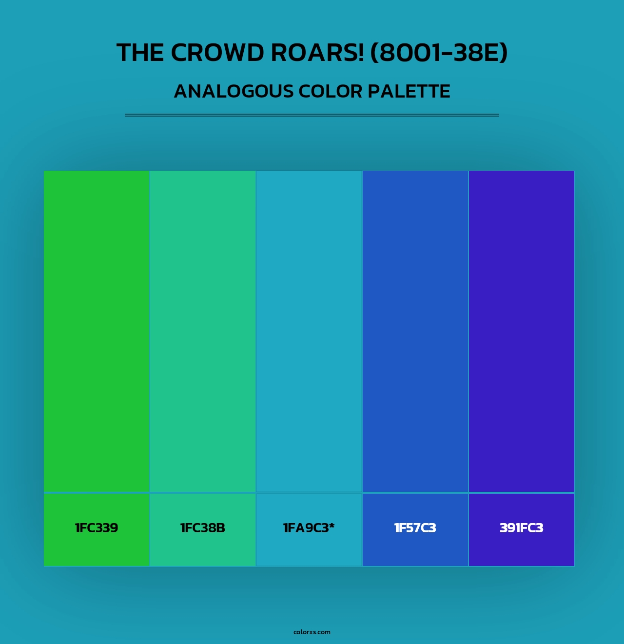 The Crowd Roars! (8001-38E) - Analogous Color Palette