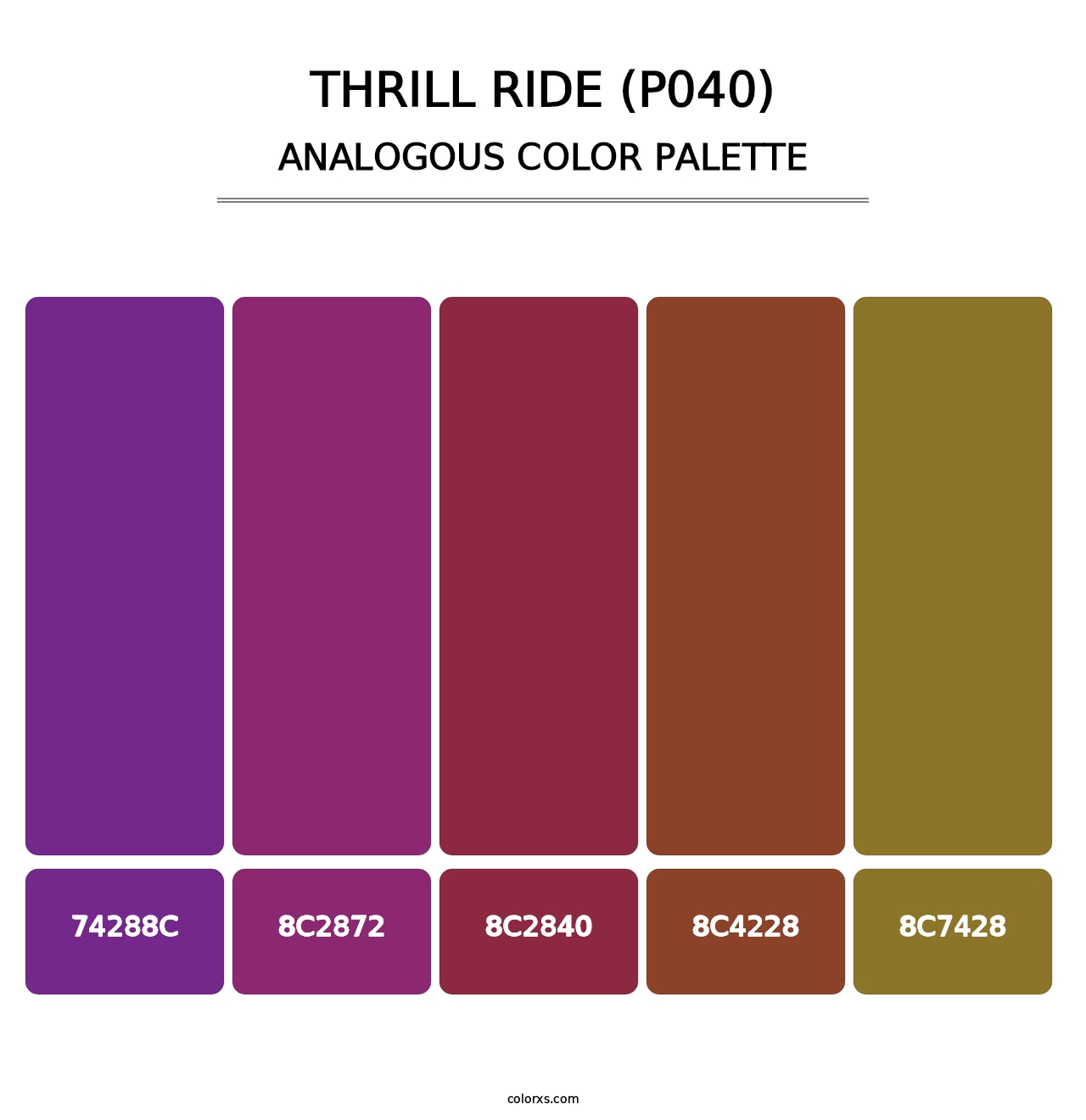 Thrill Ride (P040) - Analogous Color Palette