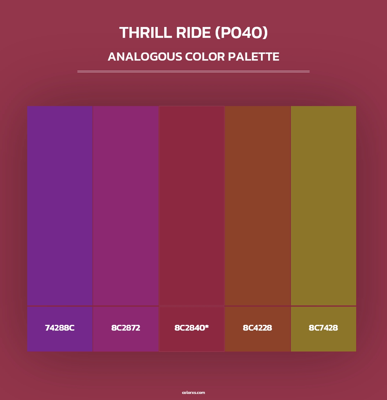 Thrill Ride (P040) - Analogous Color Palette