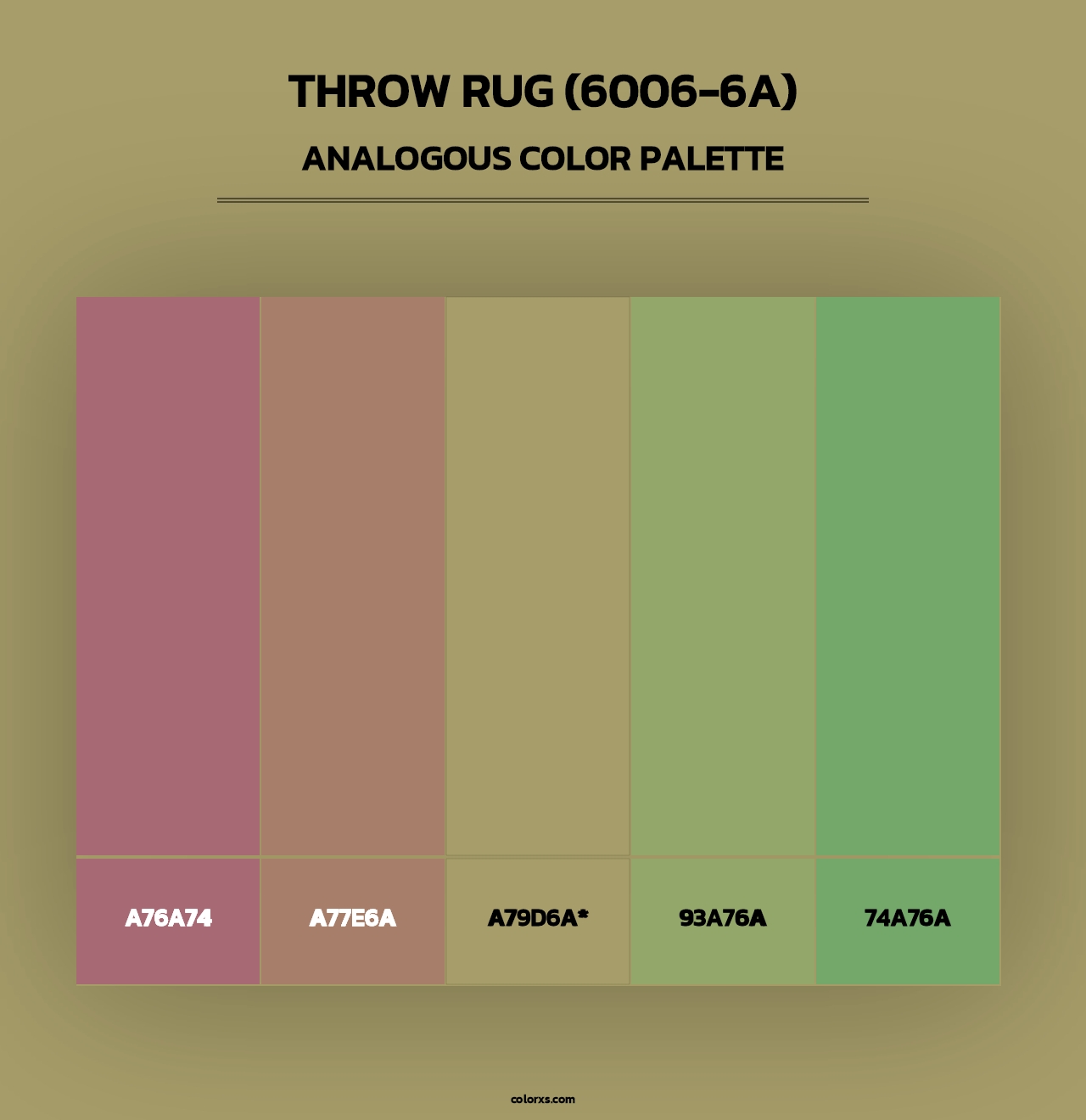 Throw Rug (6006-6A) - Analogous Color Palette