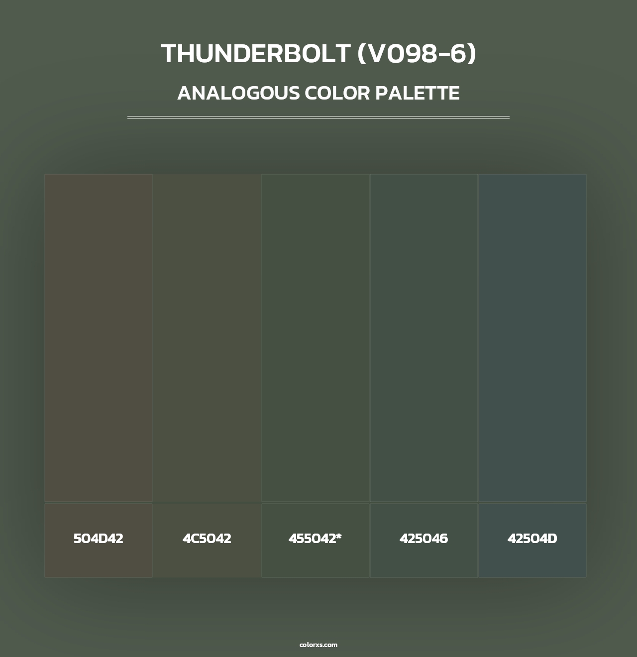 Thunderbolt (V098-6) - Analogous Color Palette