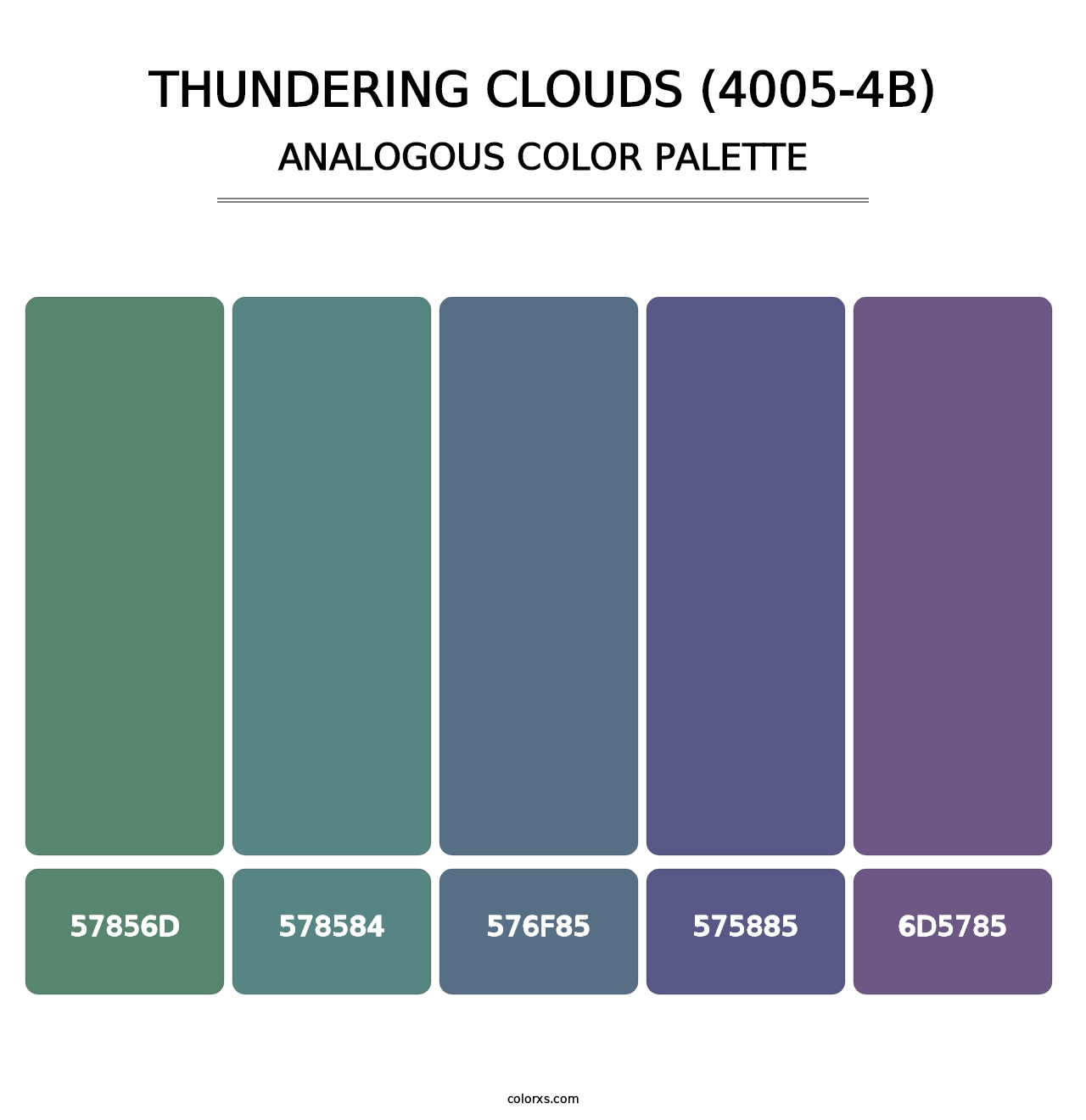 Thundering Clouds (4005-4B) - Analogous Color Palette