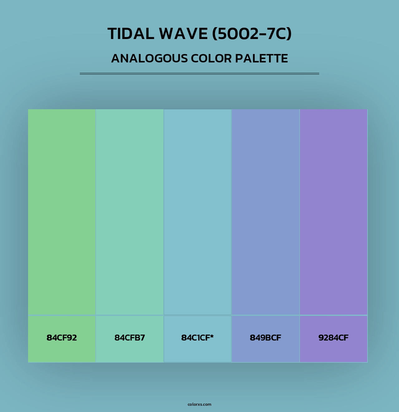 Tidal Wave (5002-7C) - Analogous Color Palette