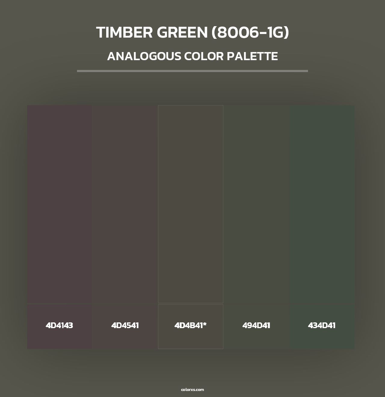 Timber Green (8006-1G) - Analogous Color Palette