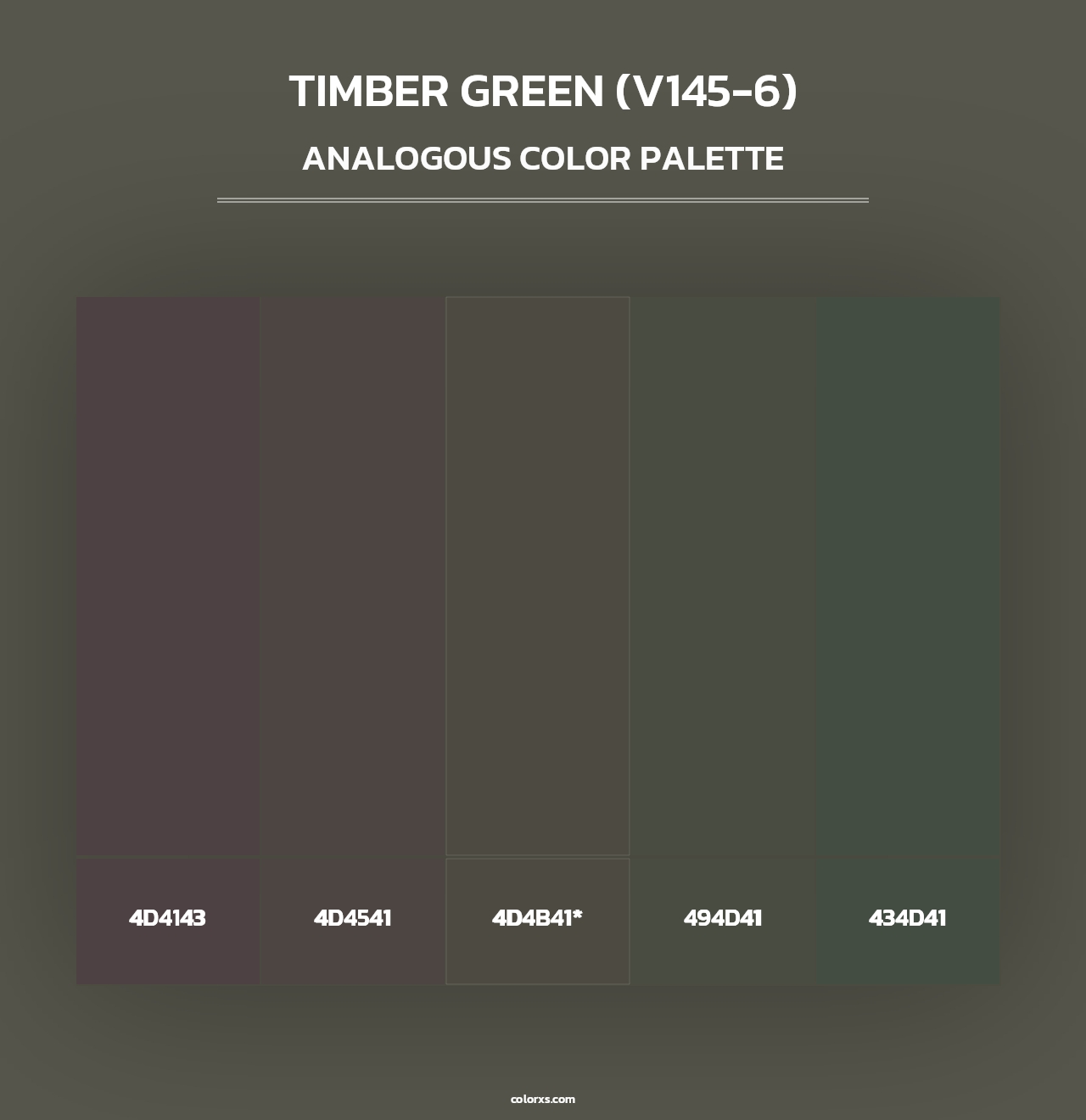 Timber Green (V145-6) - Analogous Color Palette