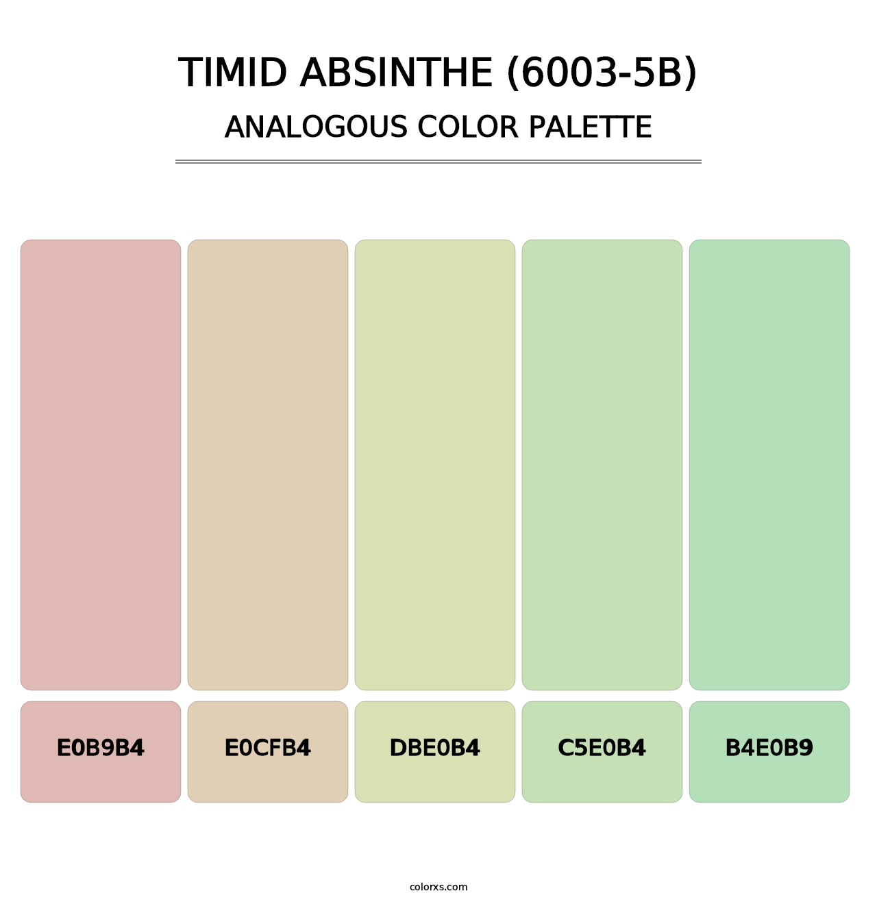 Timid Absinthe (6003-5B) - Analogous Color Palette