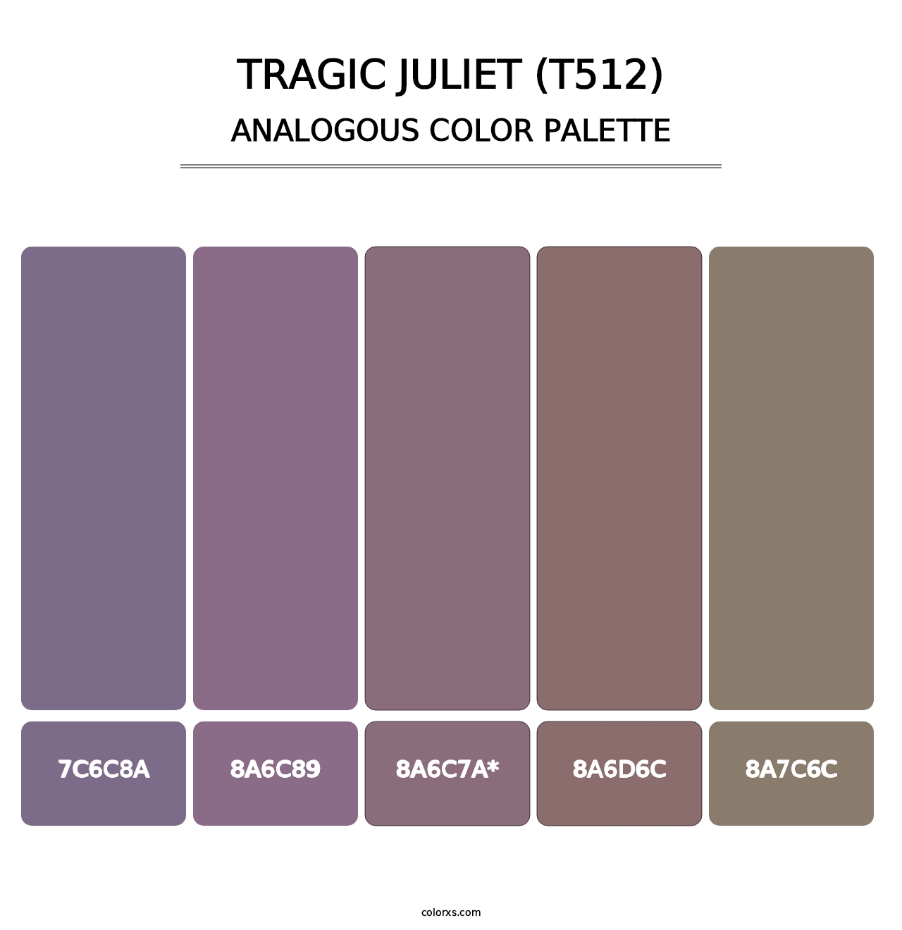 Tragic Juliet (T512) - Analogous Color Palette