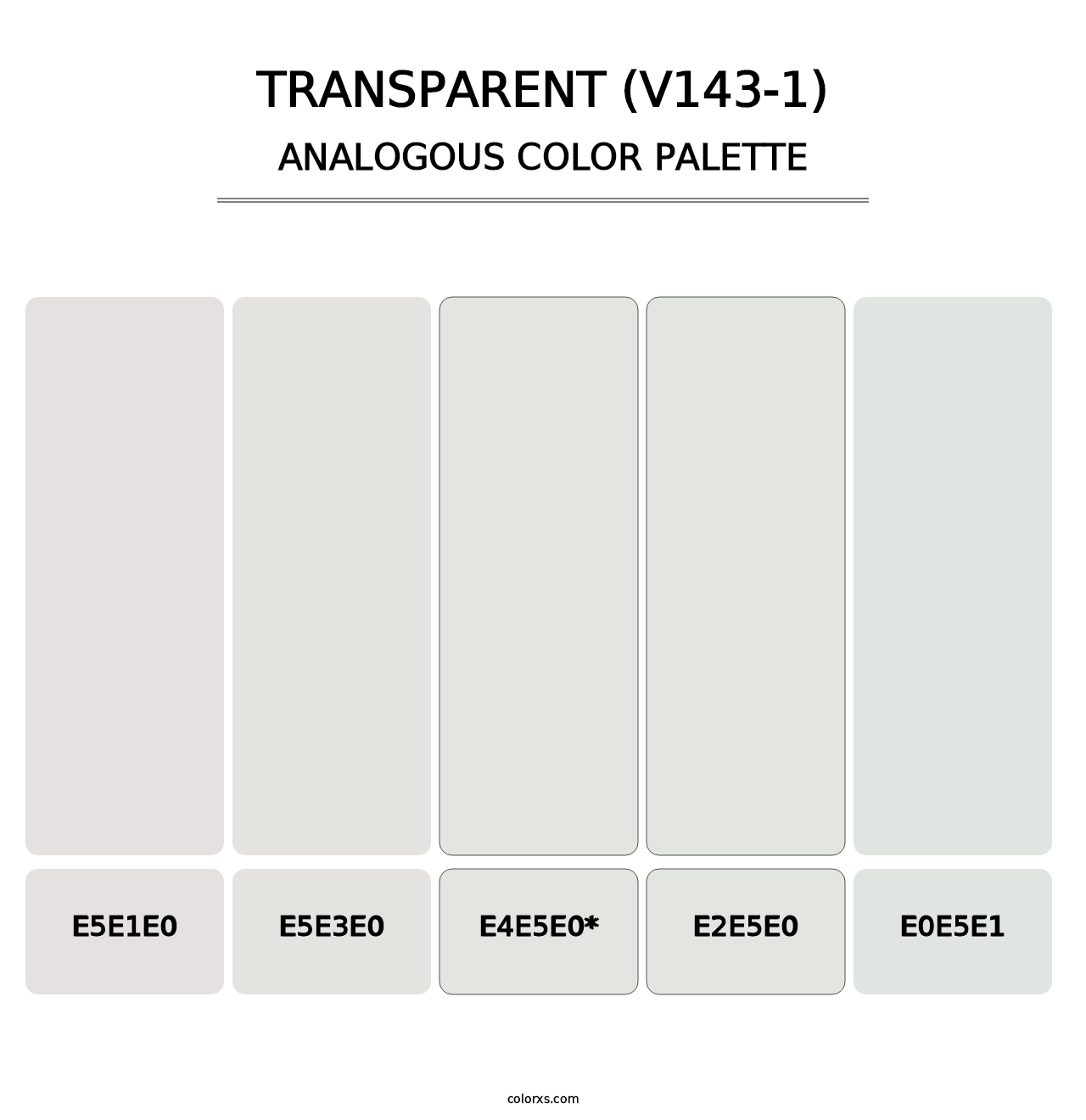 Transparent (V143-1) - Analogous Color Palette