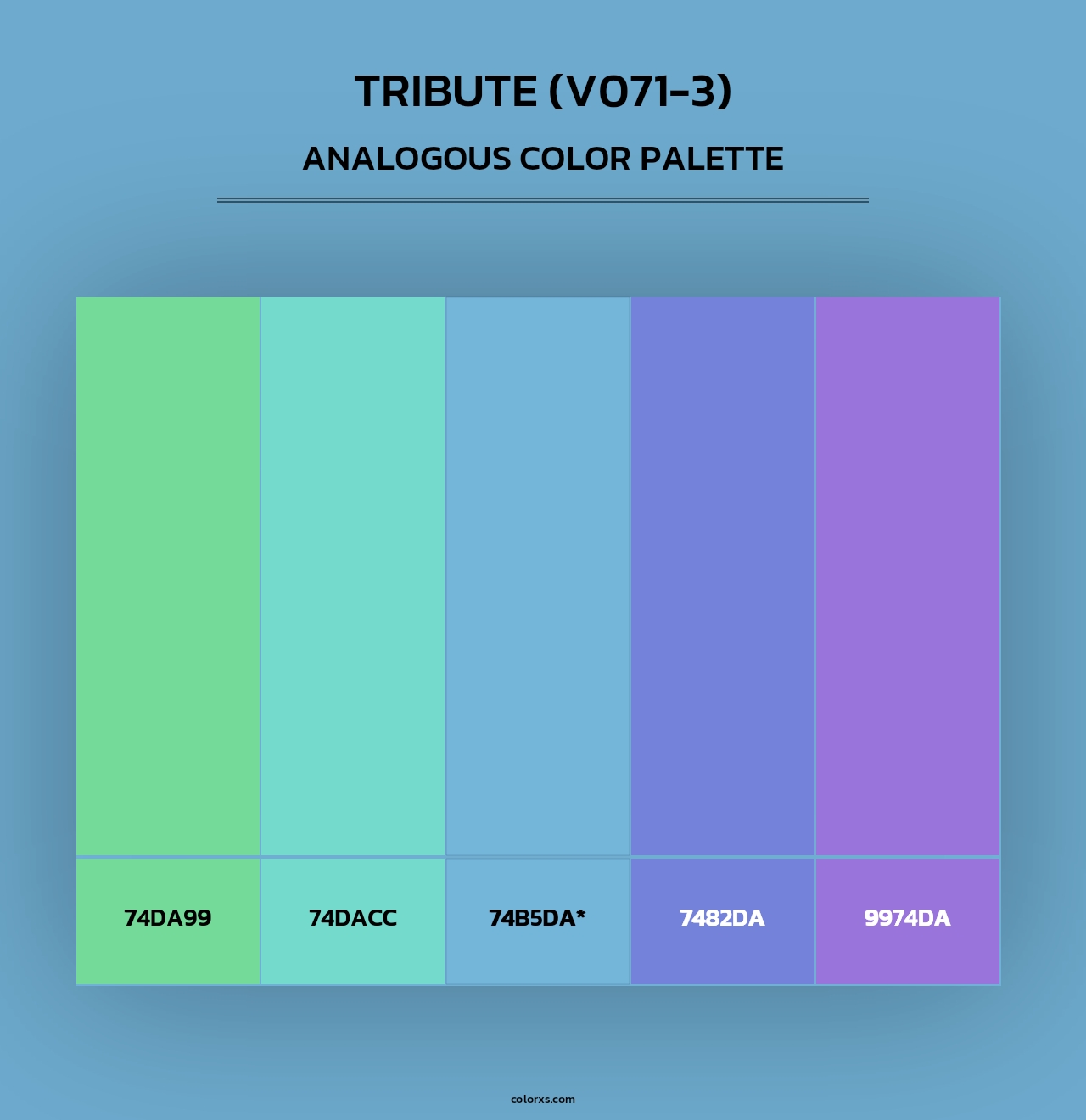 Tribute (V071-3) - Analogous Color Palette