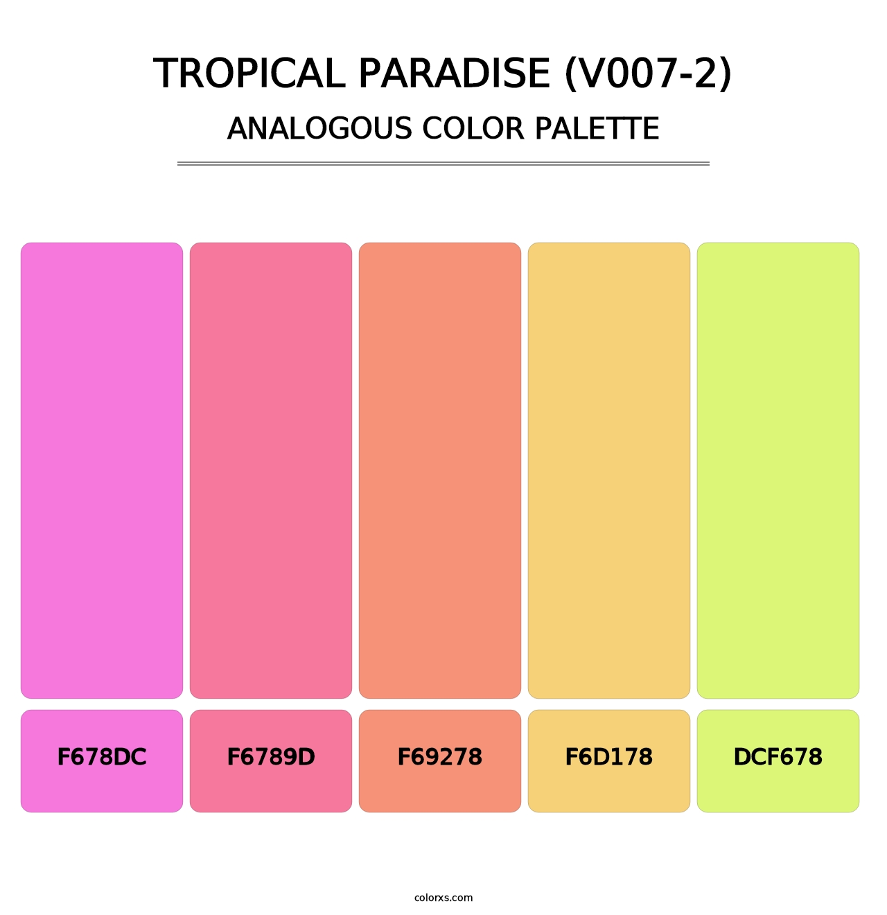 Tropical Paradise (V007-2) - Analogous Color Palette