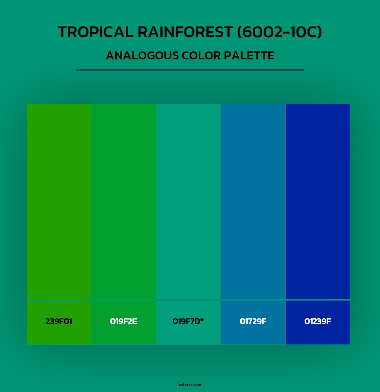 Tropical Rainforest (6002-10C) - Analogous Color Palette