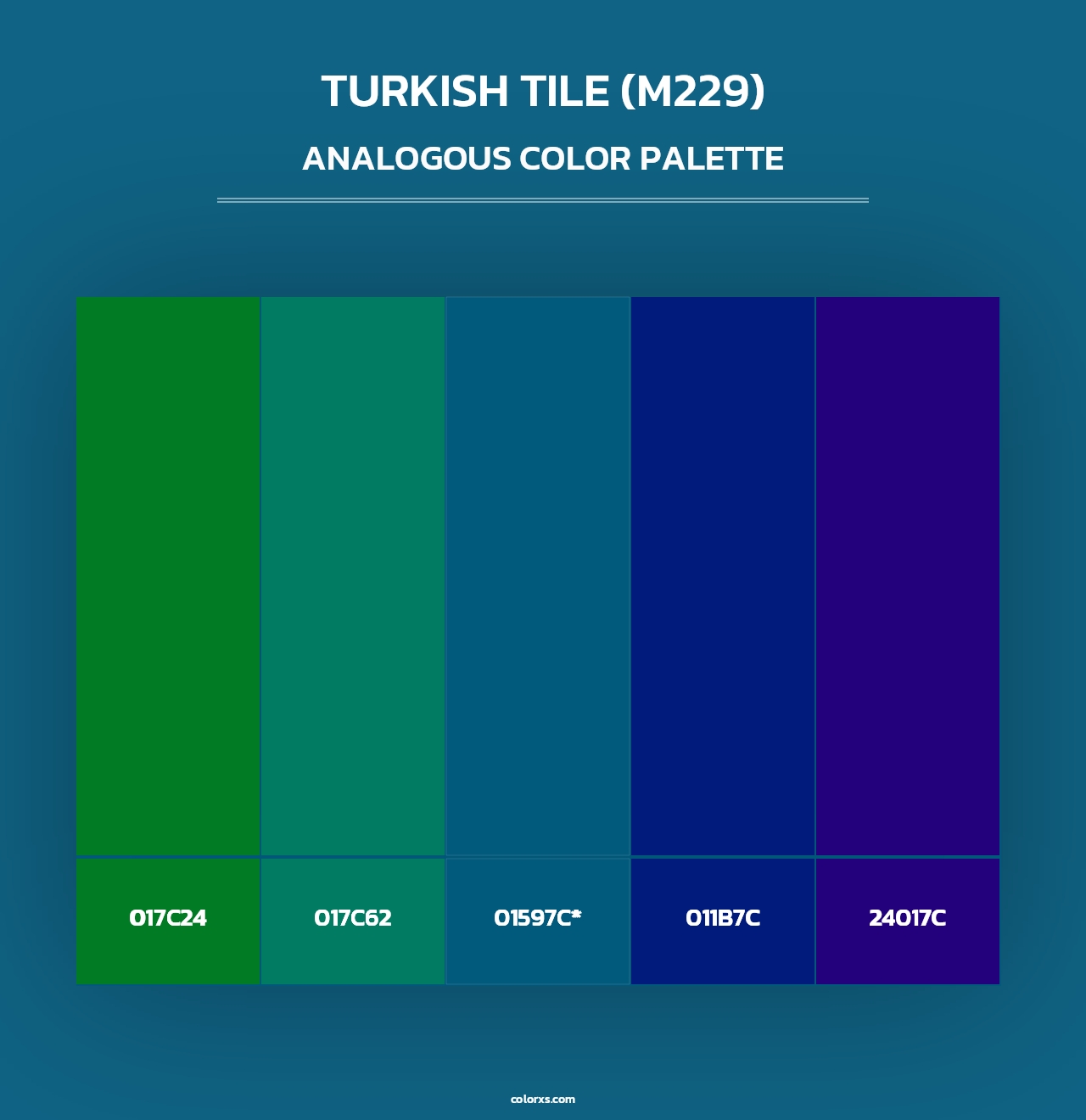 Turkish Tile (M229) - Analogous Color Palette