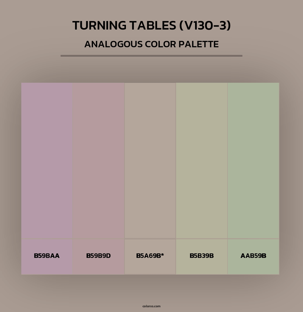 Turning Tables (V130-3) - Analogous Color Palette