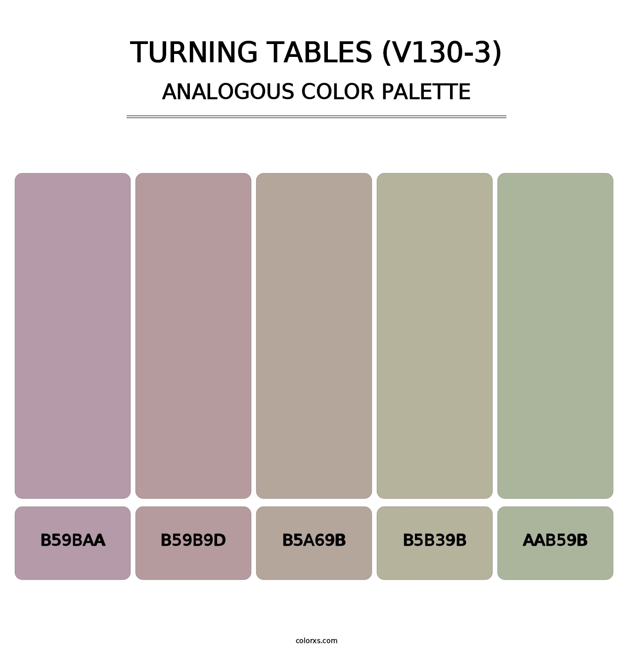 Turning Tables (V130-3) - Analogous Color Palette