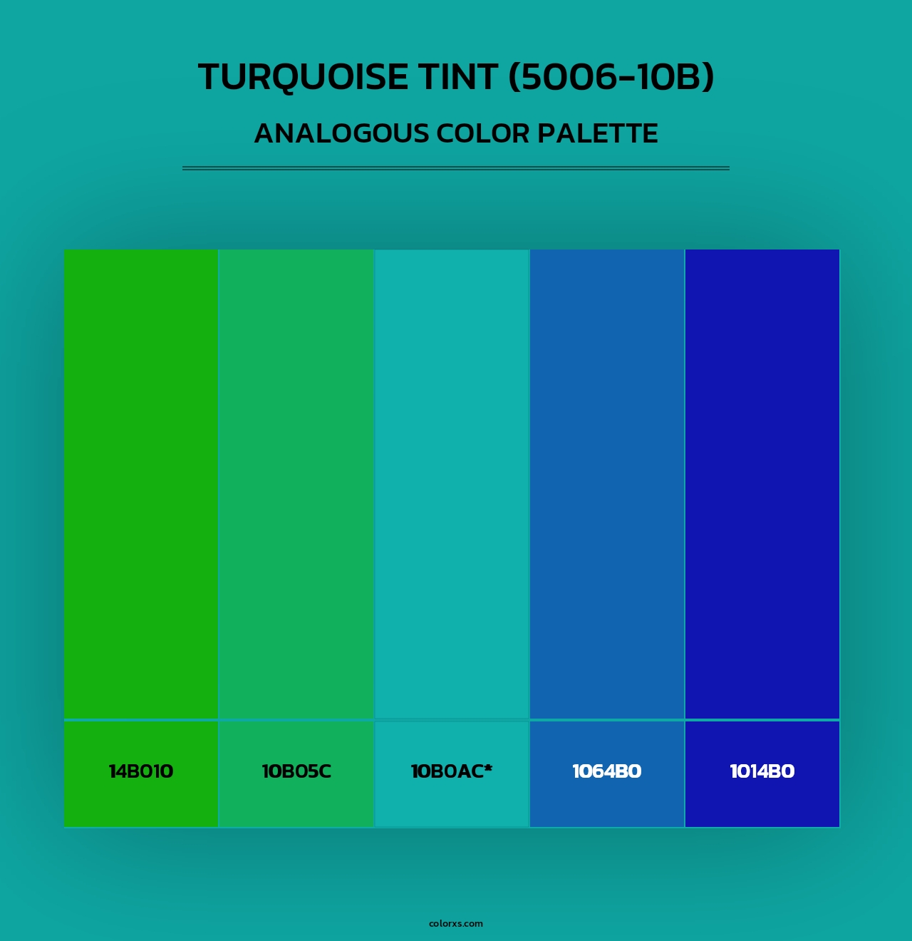 Turquoise Tint (5006-10B) - Analogous Color Palette