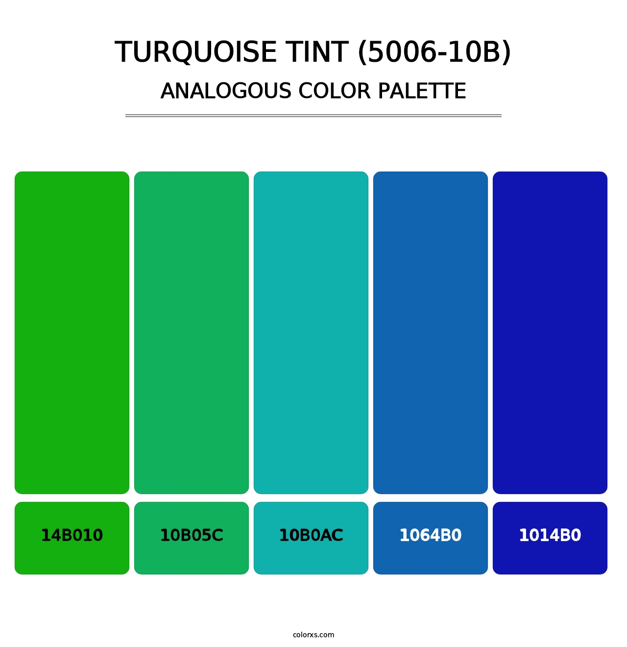 Turquoise Tint (5006-10B) - Analogous Color Palette