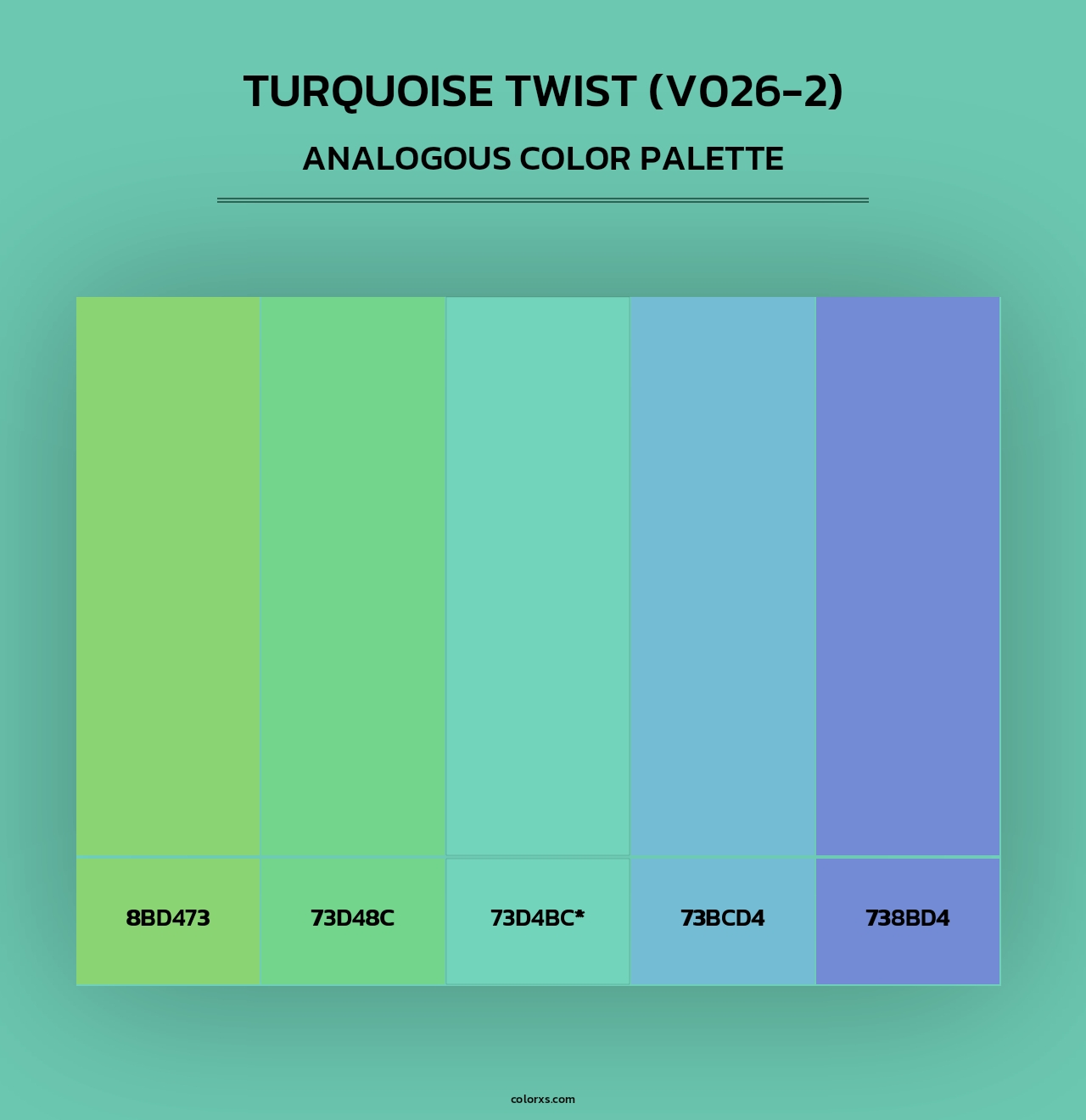 Turquoise Twist (V026-2) - Analogous Color Palette