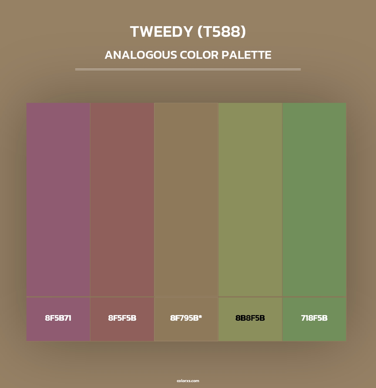 Tweedy (T588) - Analogous Color Palette