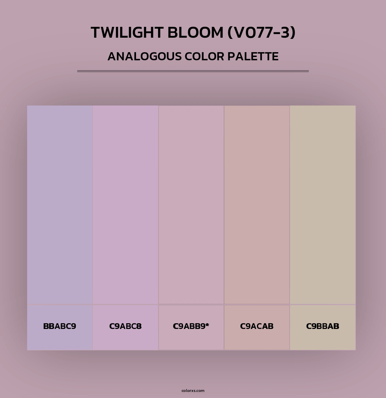 Twilight Bloom (V077-3) - Analogous Color Palette