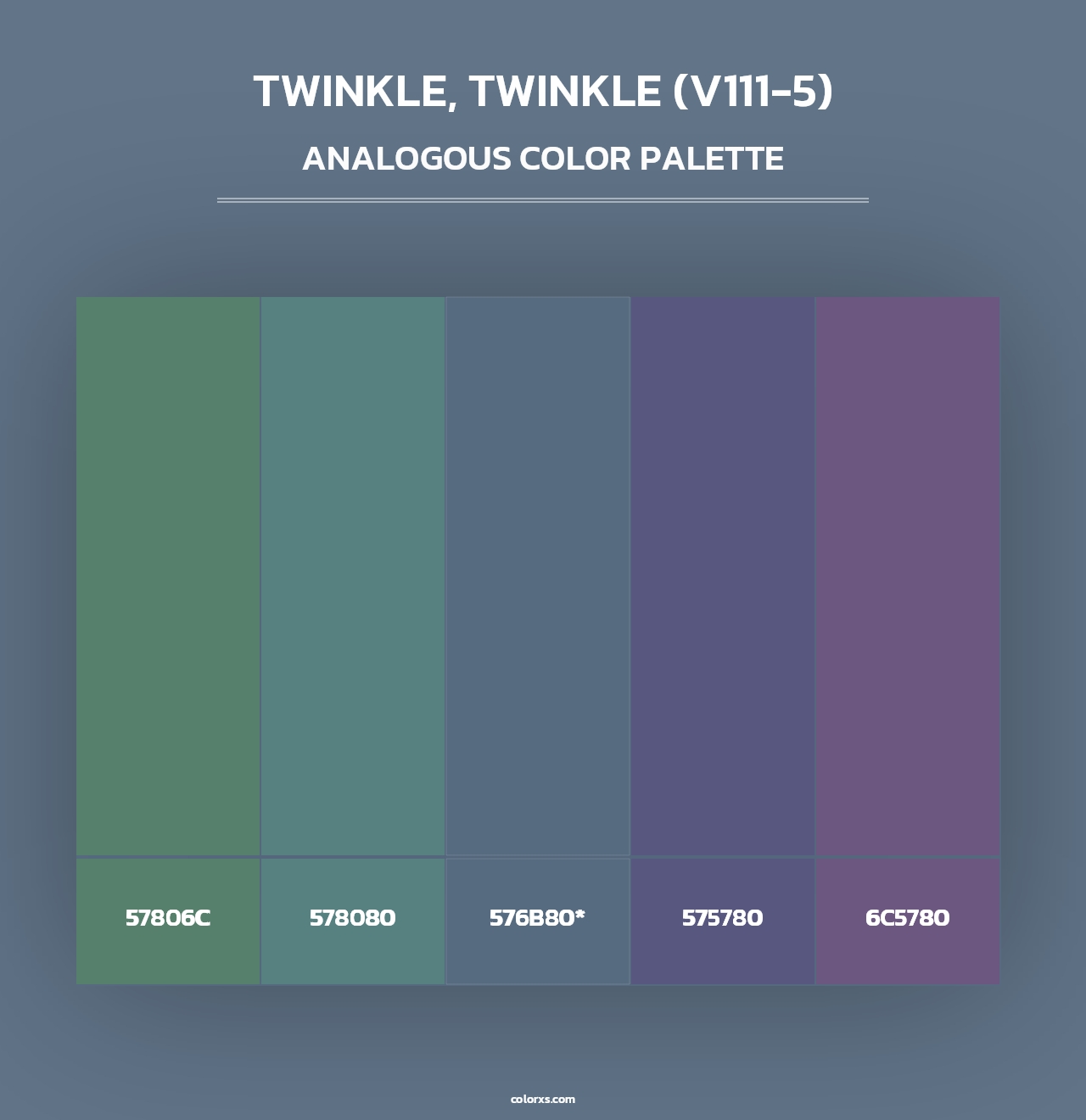 Twinkle, Twinkle (V111-5) - Analogous Color Palette