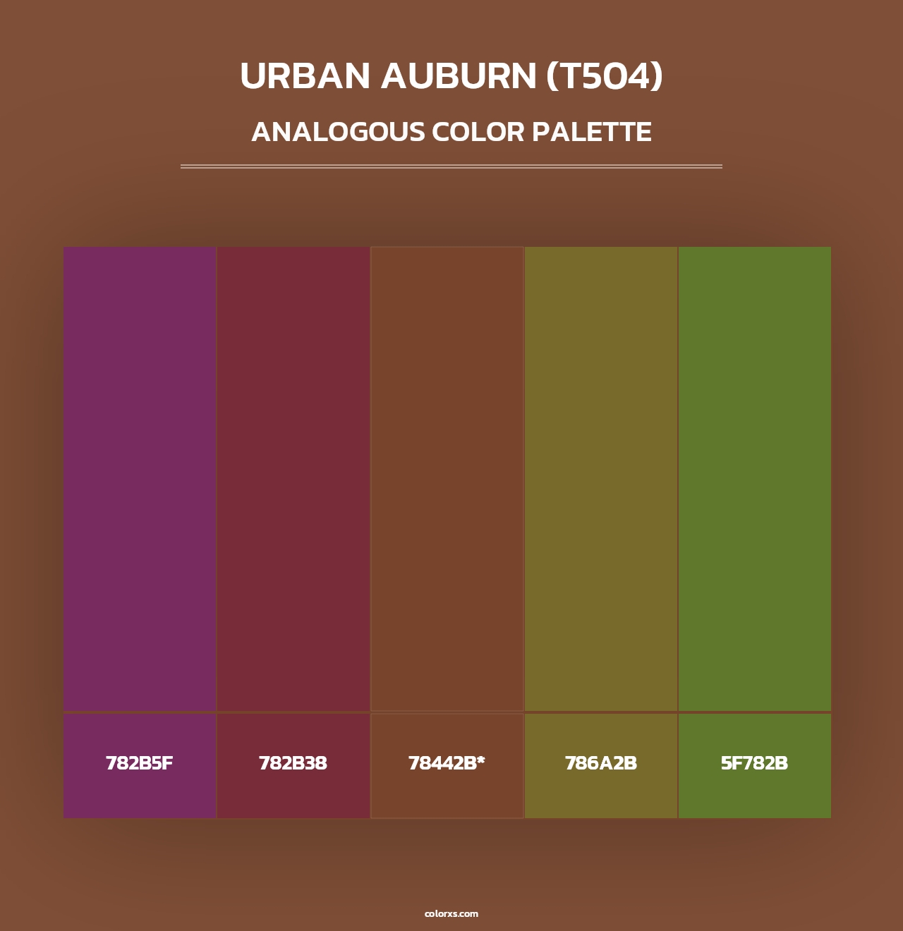 Urban Auburn (T504) - Analogous Color Palette