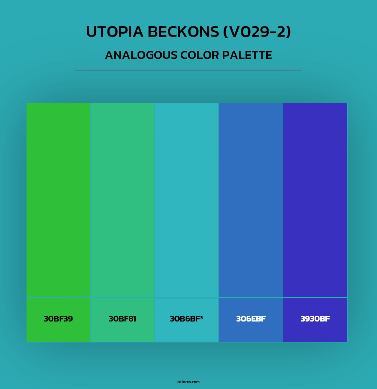 Utopia Beckons (V029-2) - Analogous Color Palette