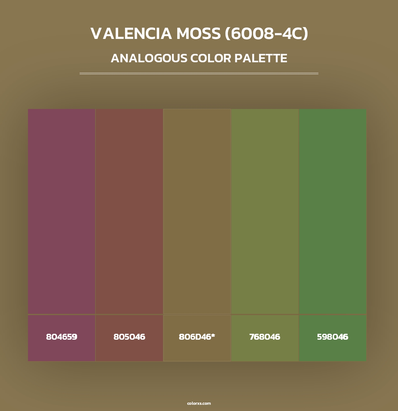 Valencia Moss (6008-4C) - Analogous Color Palette