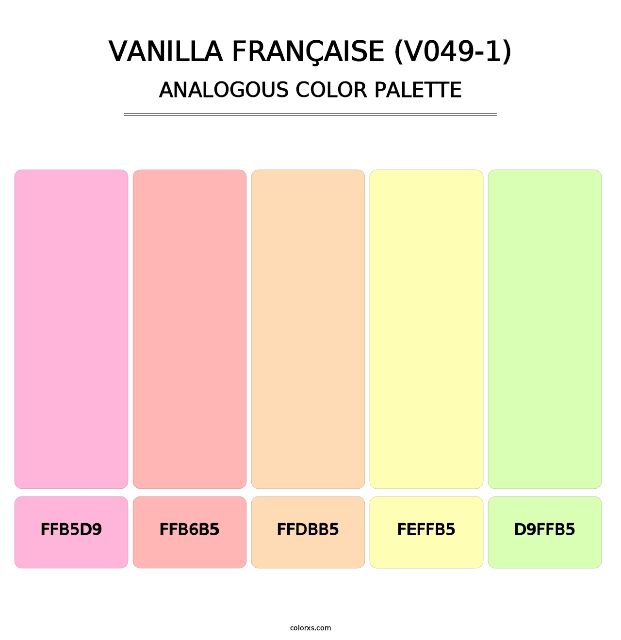 Vanilla Française (V049-1) - Analogous Color Palette