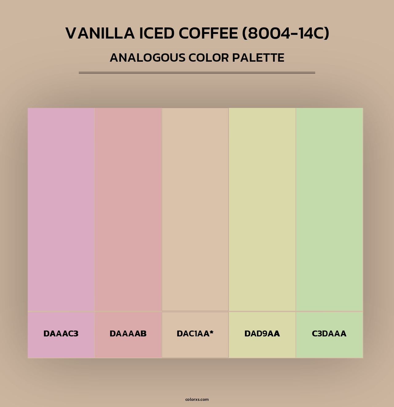 Vanilla Iced Coffee (8004-14C) - Analogous Color Palette