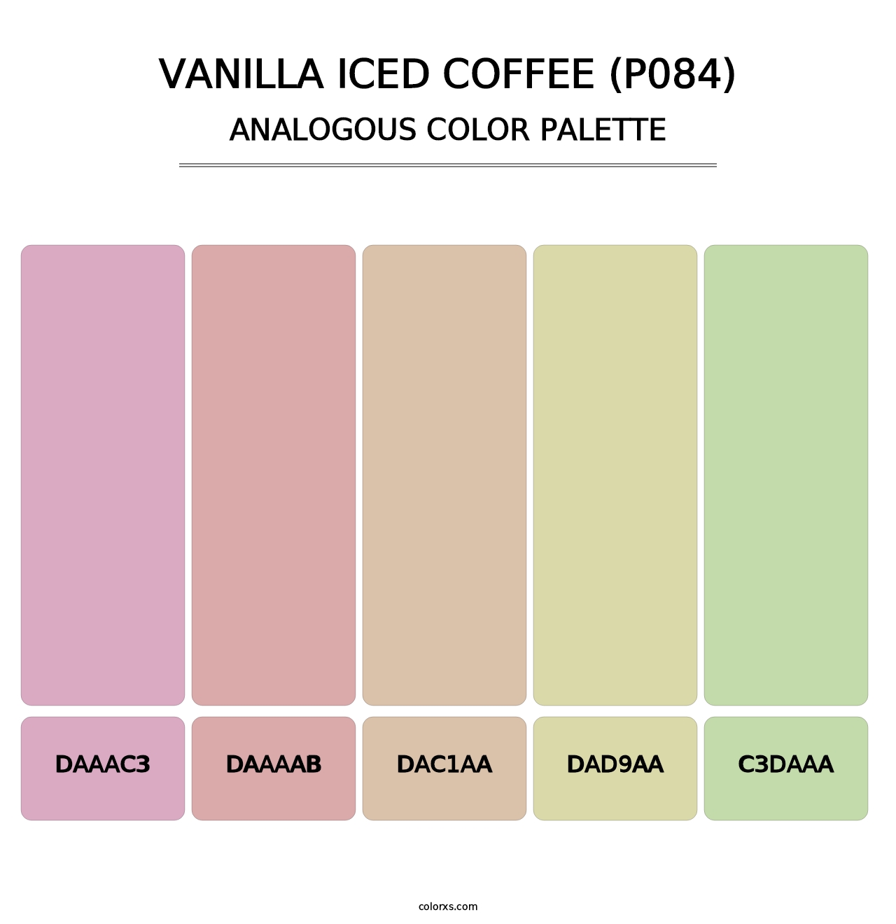Vanilla Iced Coffee (P084) - Analogous Color Palette