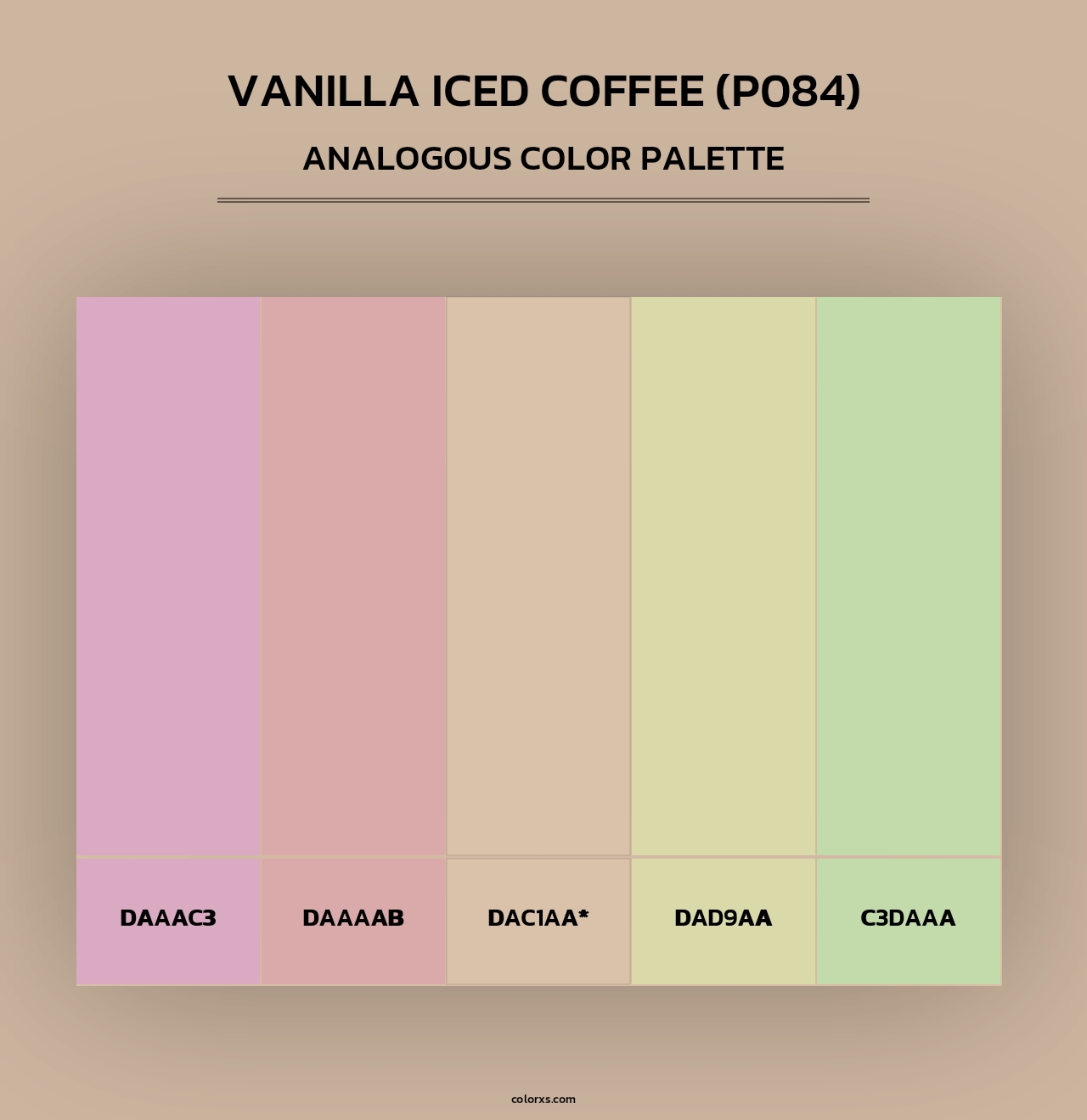 Vanilla Iced Coffee (P084) - Analogous Color Palette