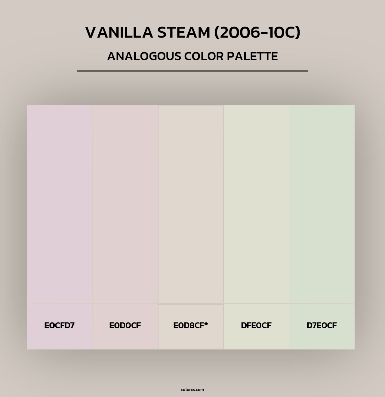 Vanilla Steam (2006-10C) - Analogous Color Palette